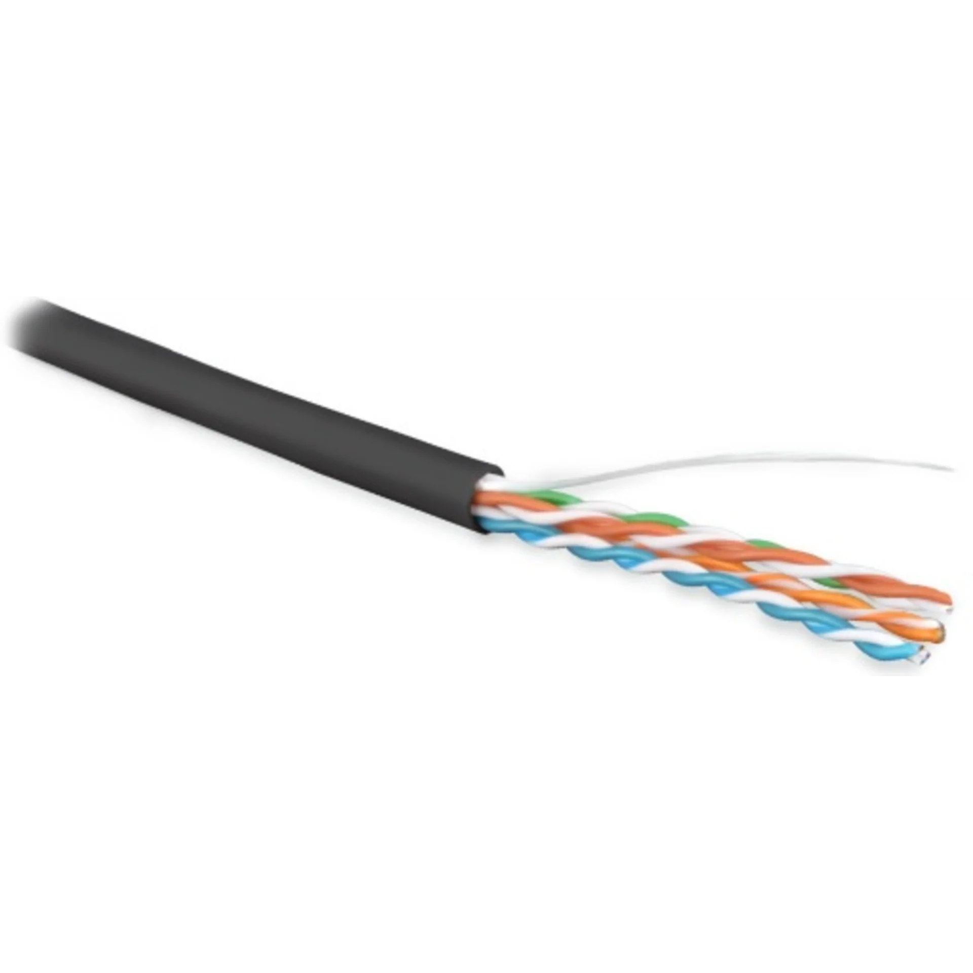 Кабель витая пара, неэкранир. U/UTP, кат. 5e, 4 пары (24 AWG), одножильный (solid), внешний, LSZH нг(А)-HF, -40°C-+75°C, черный
