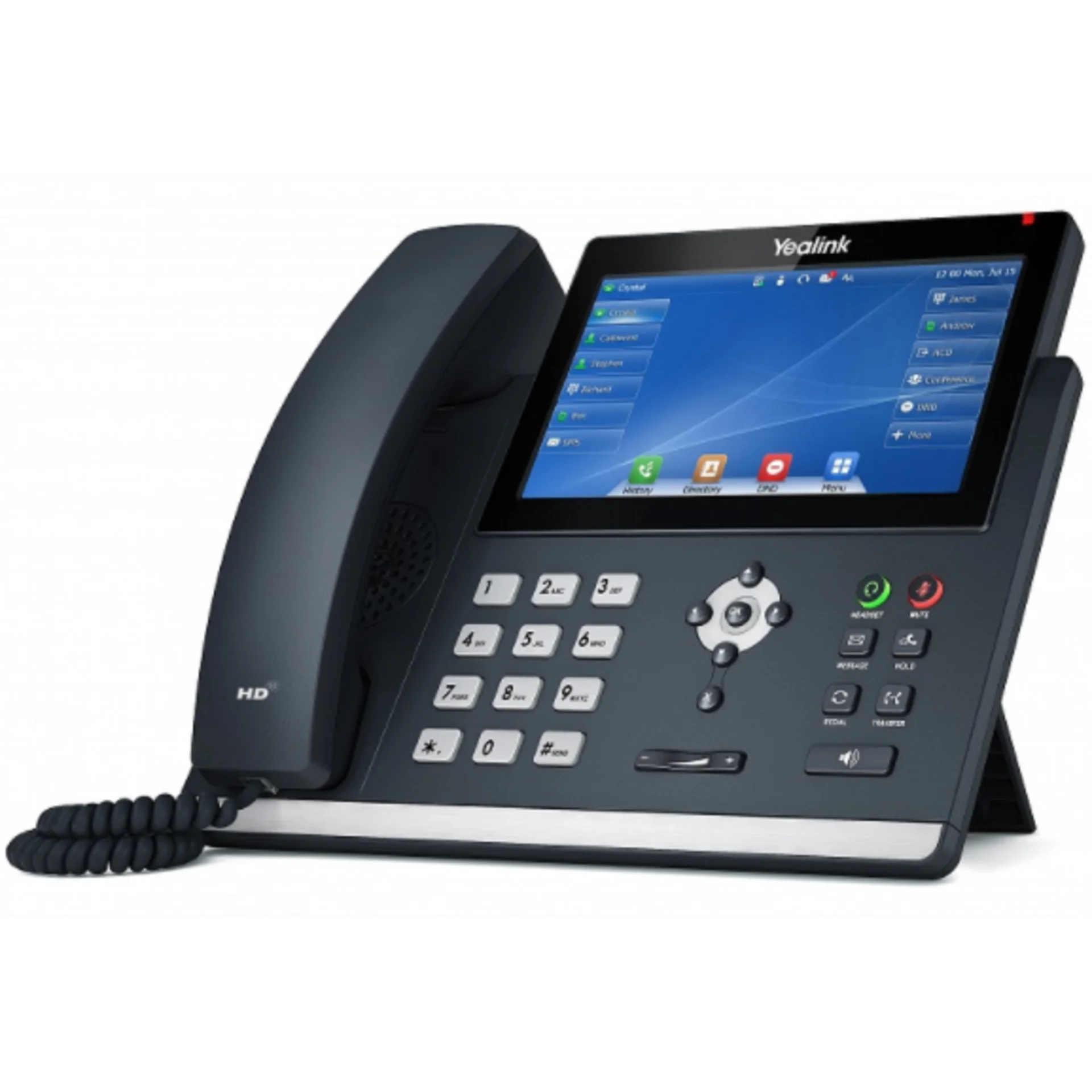 IP-телефон SIP-T48U, цветной сенсорный экран, 2 порта USB, 16 аккаунтов, BLF, PoE, GigE, без БП