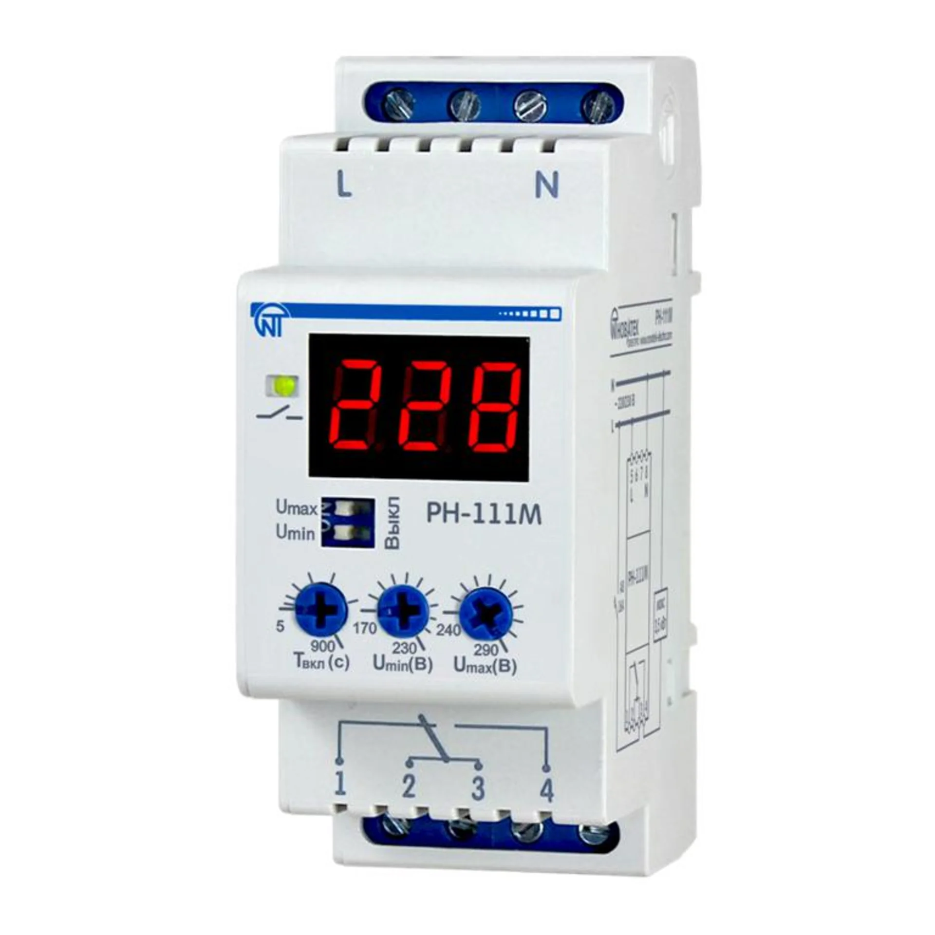 Реле напряжения РН-111М 1ф НовАтек-Электро 3425601111