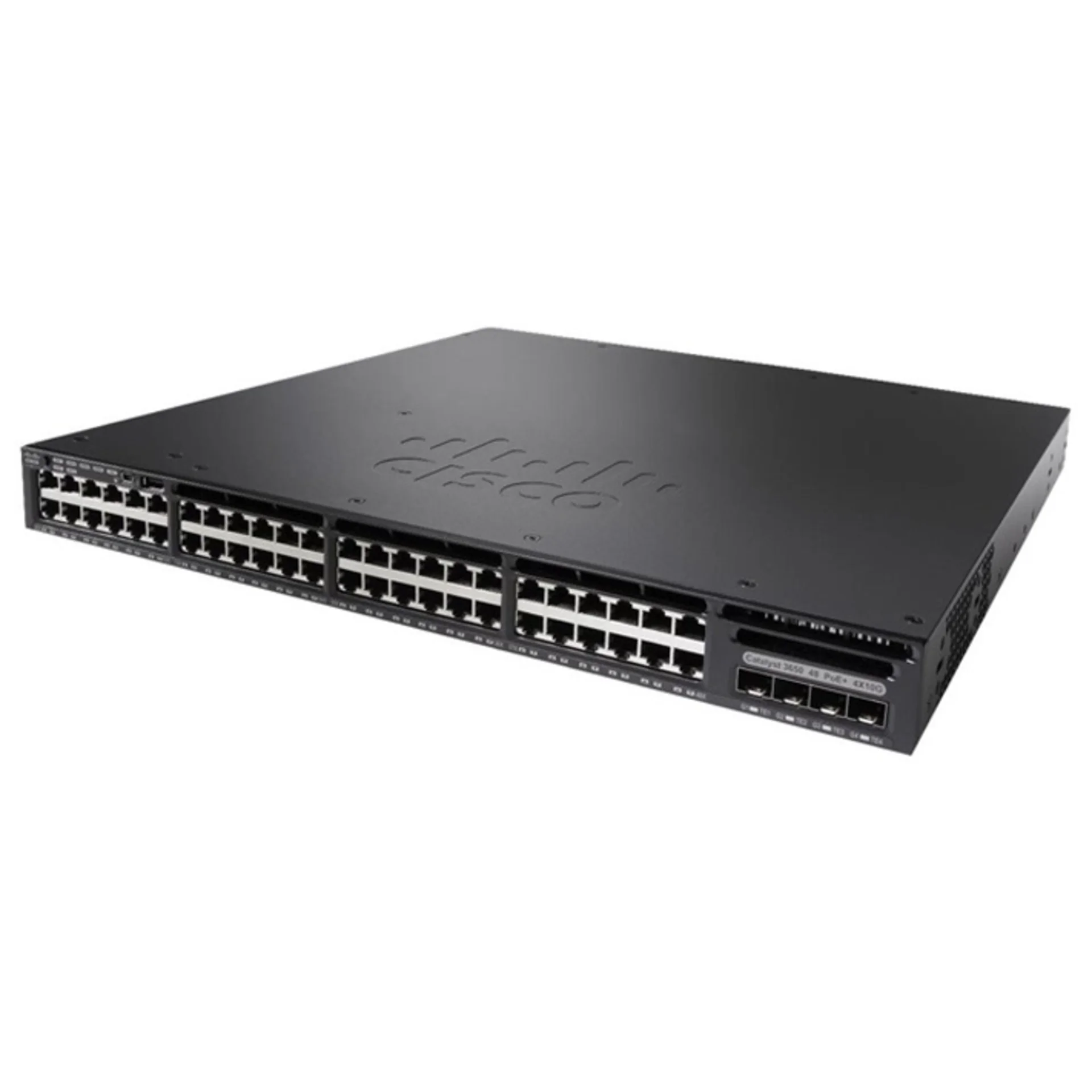 Коммутатор Cisco Catalyst WS-C3650-48FQ-S(некондиция, повреждена лицевая панель)