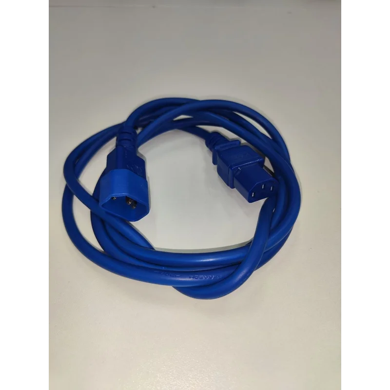 Шнур питания электрический силовой, серии TP-PC, IEC 60320 С13/IEC 60320 С14 прямой, 250B, 10A, 3х1.0 мм², 2 м, синий