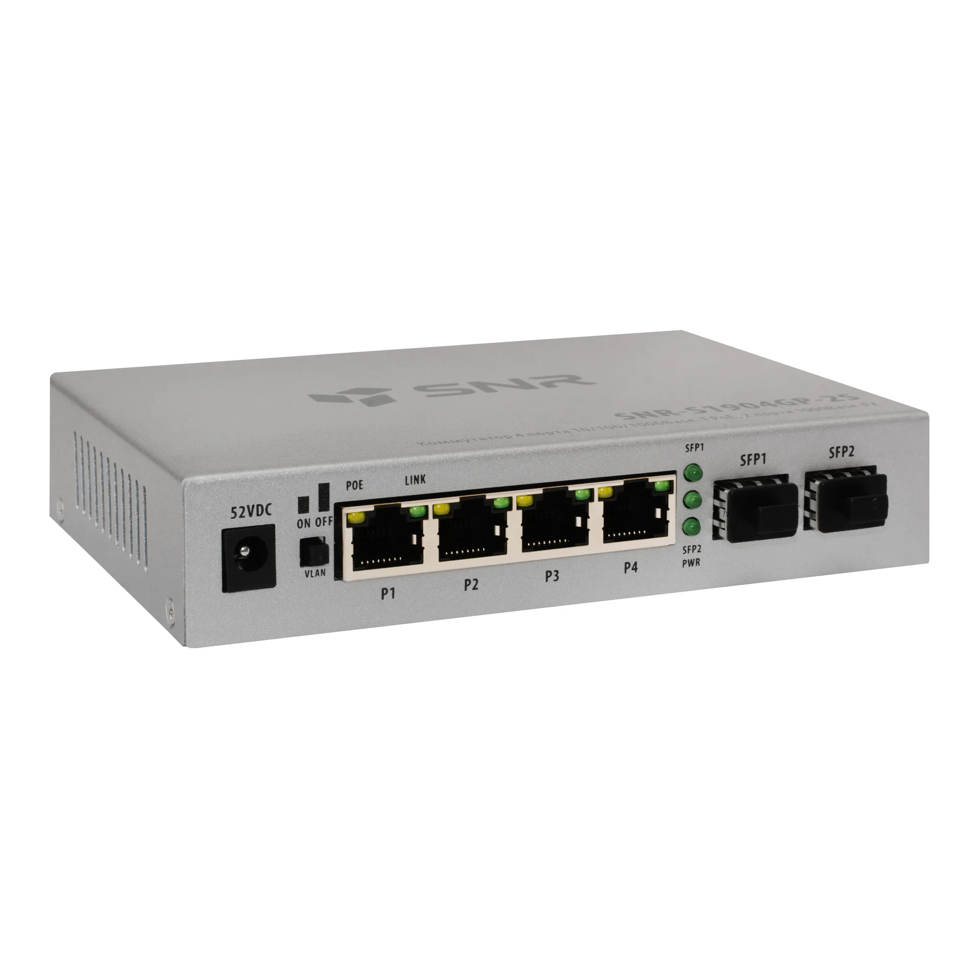 Неуправляемый POE коммутатор SNR-S1904GP-2S