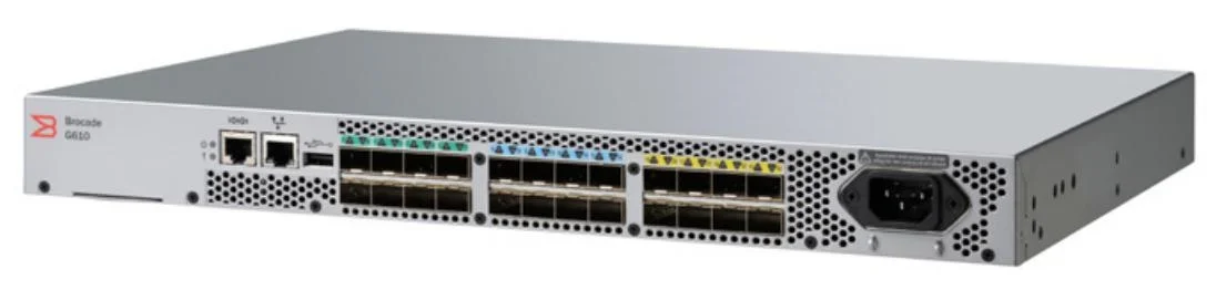 Коммутатор Brocade G610 16Gb FC, Enterprise Bundle, 24 активных порта, комплект модулей