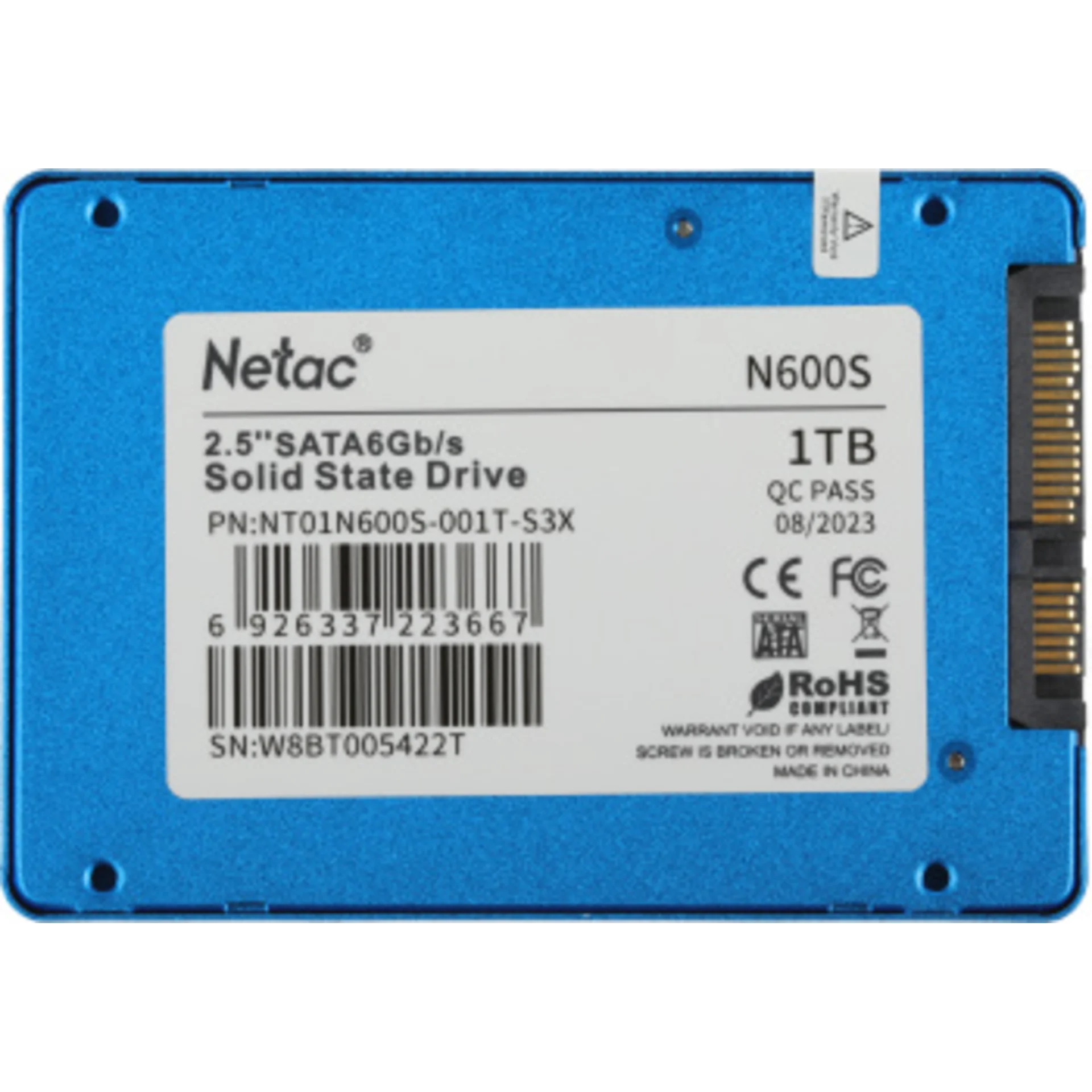 Накопитель SSD Netac SATA-III 1TB NT01N600S-001T-S3X N600S 2.5"