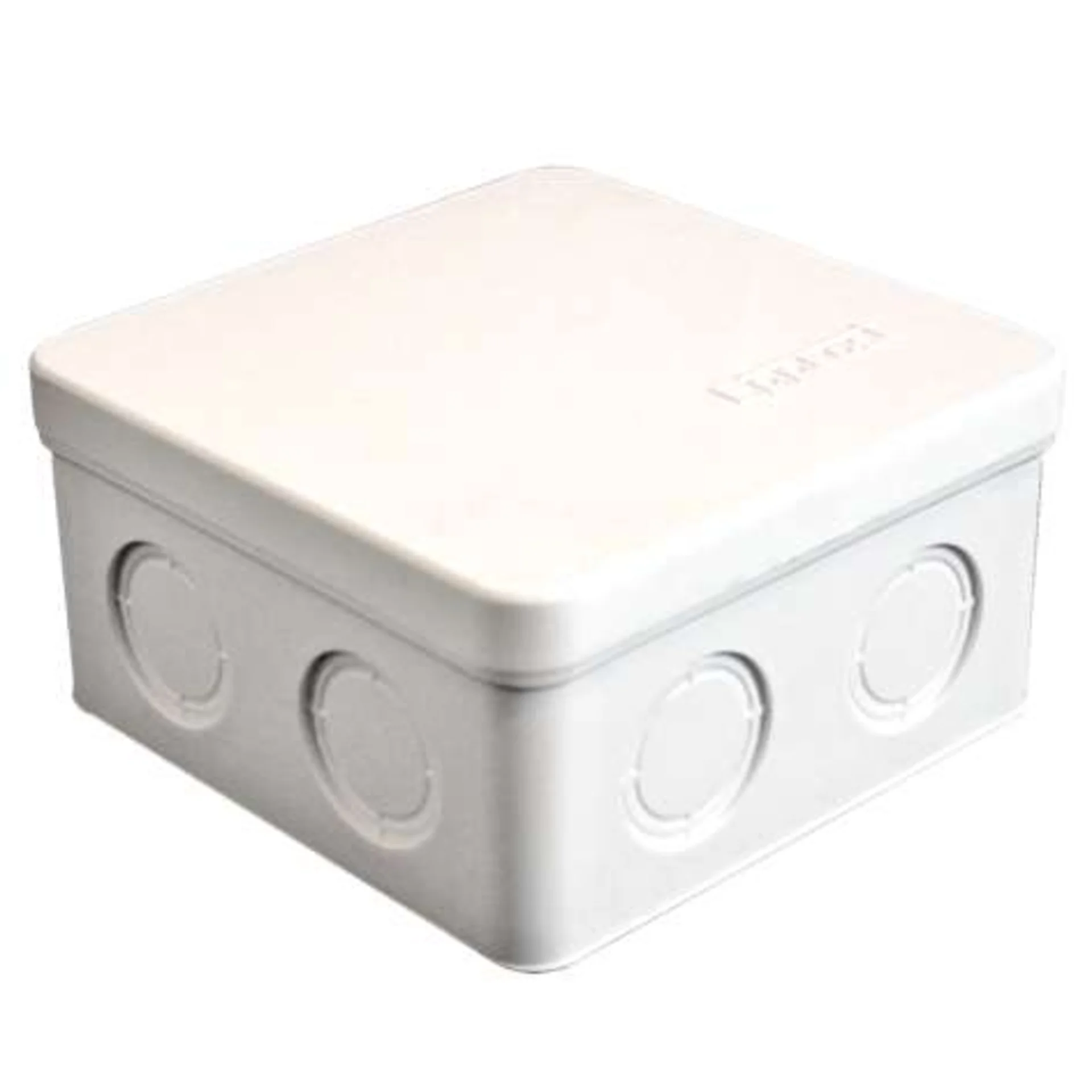 Коробка распределительная ОП 105х105х56мм IP54 7 выходов без гермовводов крышка защелкивающаяся бел.