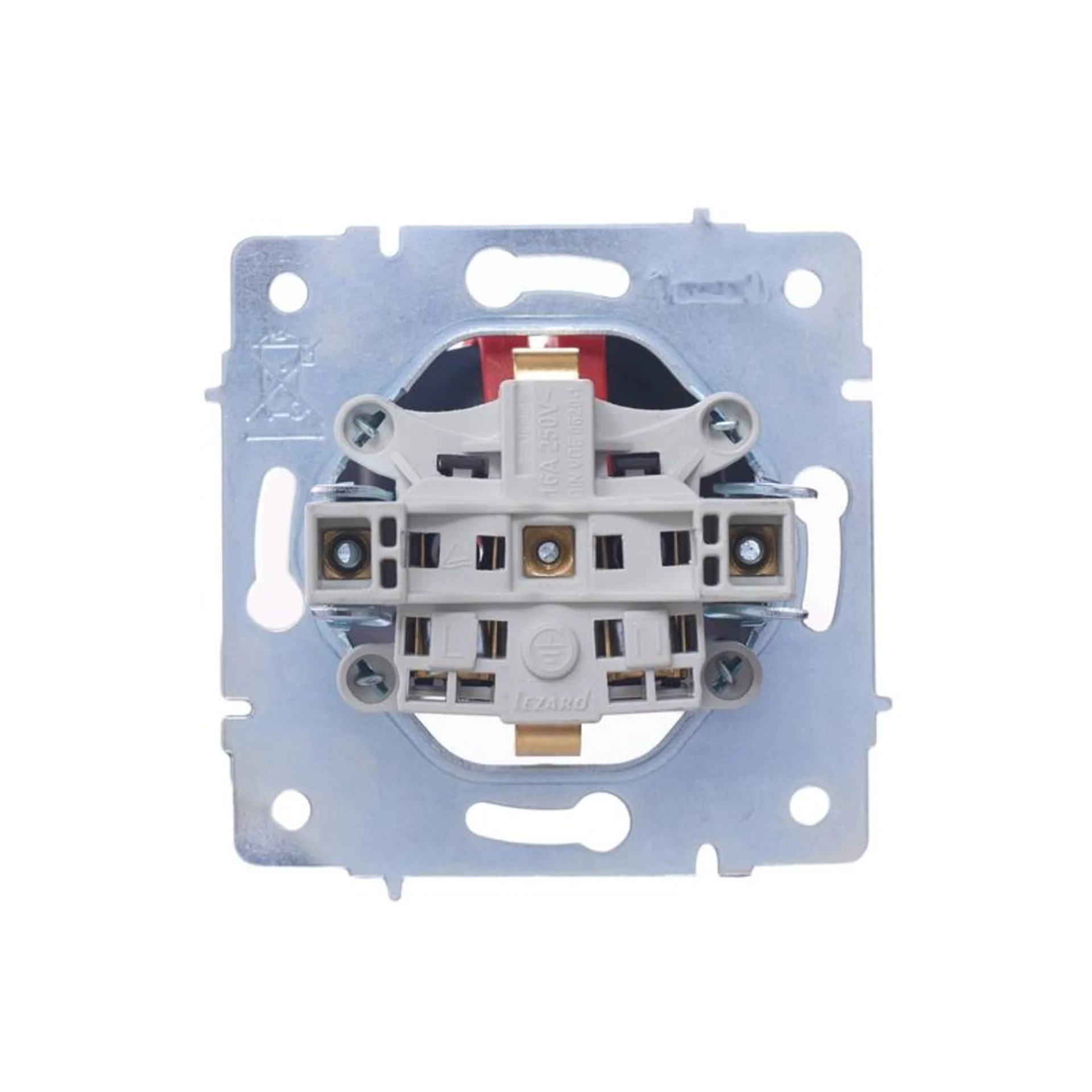 Розетка 1-м СП Vesna с заземл. ПБТ механизм крем. LEZARD 742-0388-122B