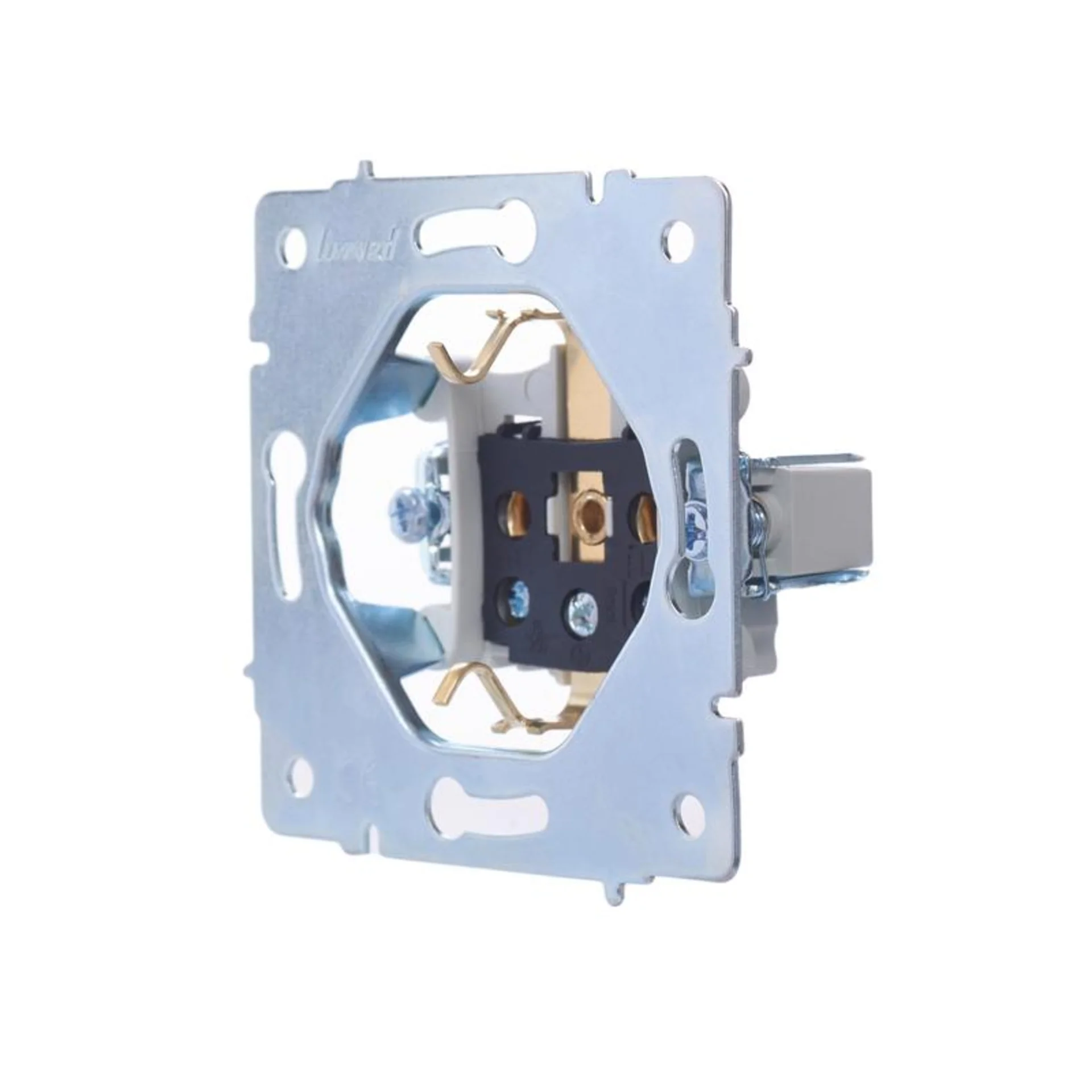 Розетка 1-м СП Vesna с заземл. ПБТ механизм крем. LEZARD 742-0388-122B