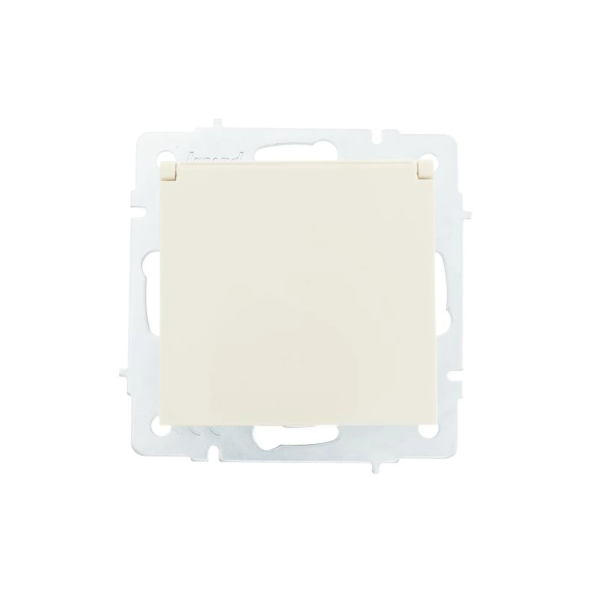 Розетка 1-м СП Vesna с заземл. с крышкой ПБТ механизм кремов. LEZARD 742-0388-123B
