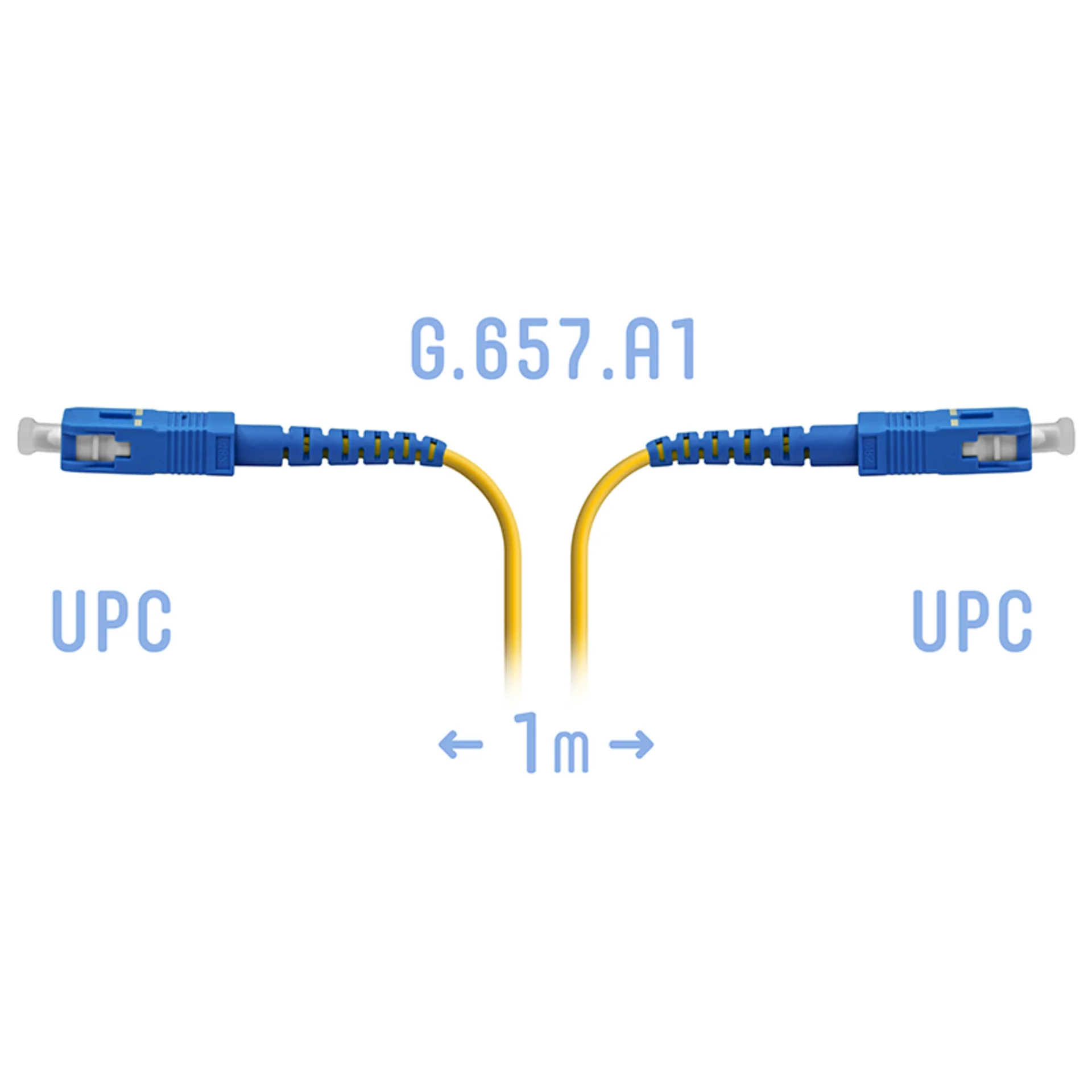 Патчкорд оптический SC/UPC SM G.657.A1 1 метр, 2мм
