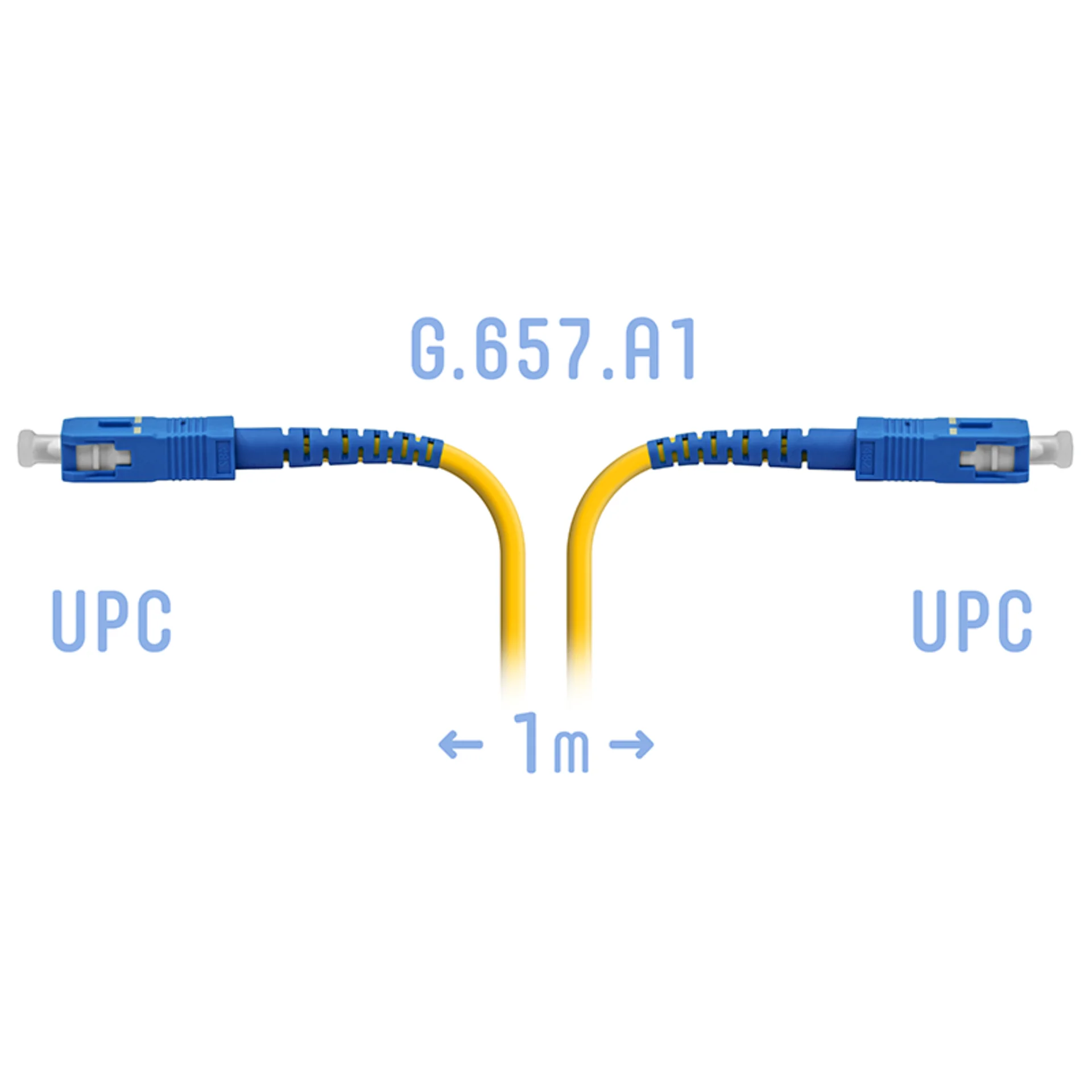 Патчкорд оптический SC/UPC SM G.657.A1 1 метр, 2мм