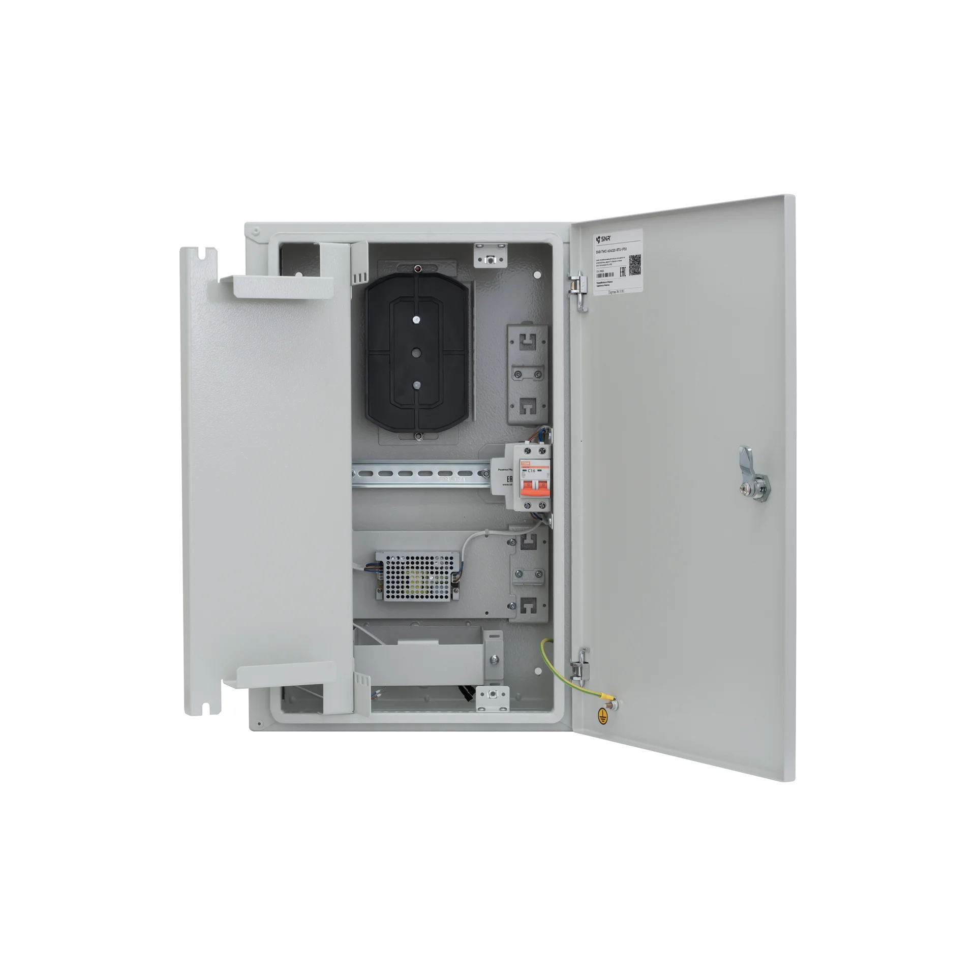 Шкаф телекоммуникационный для узла доступа 600х400x200мм, серия RT с блоком питания (SNR-TWC-604020-RTU-IP30)