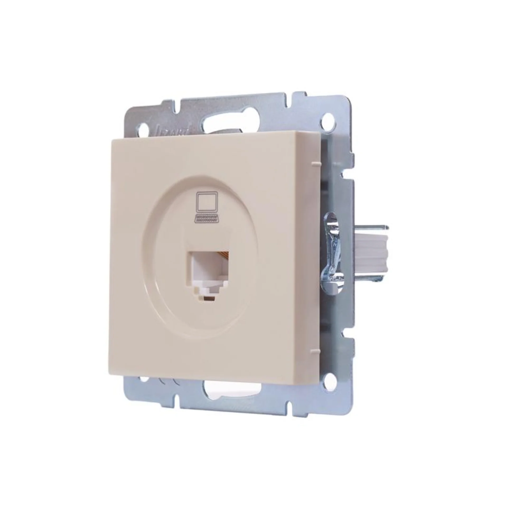 Розетка компьютерная 1-м СП Vesna механизм крем. LEZARD 742-0388-139