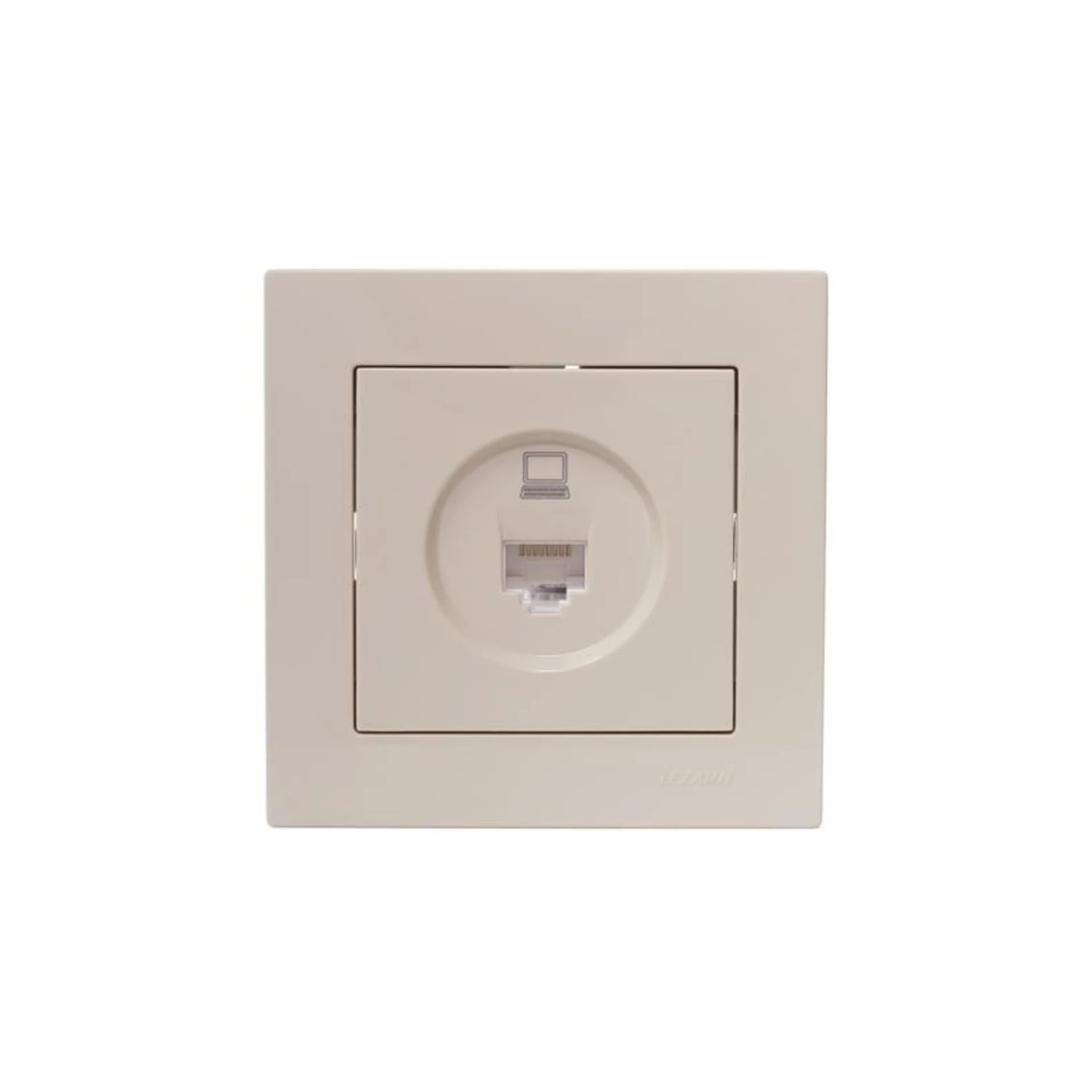 Розетка компьютерная 1-м СП Vesna механизм крем. LEZARD 742-0388-139
