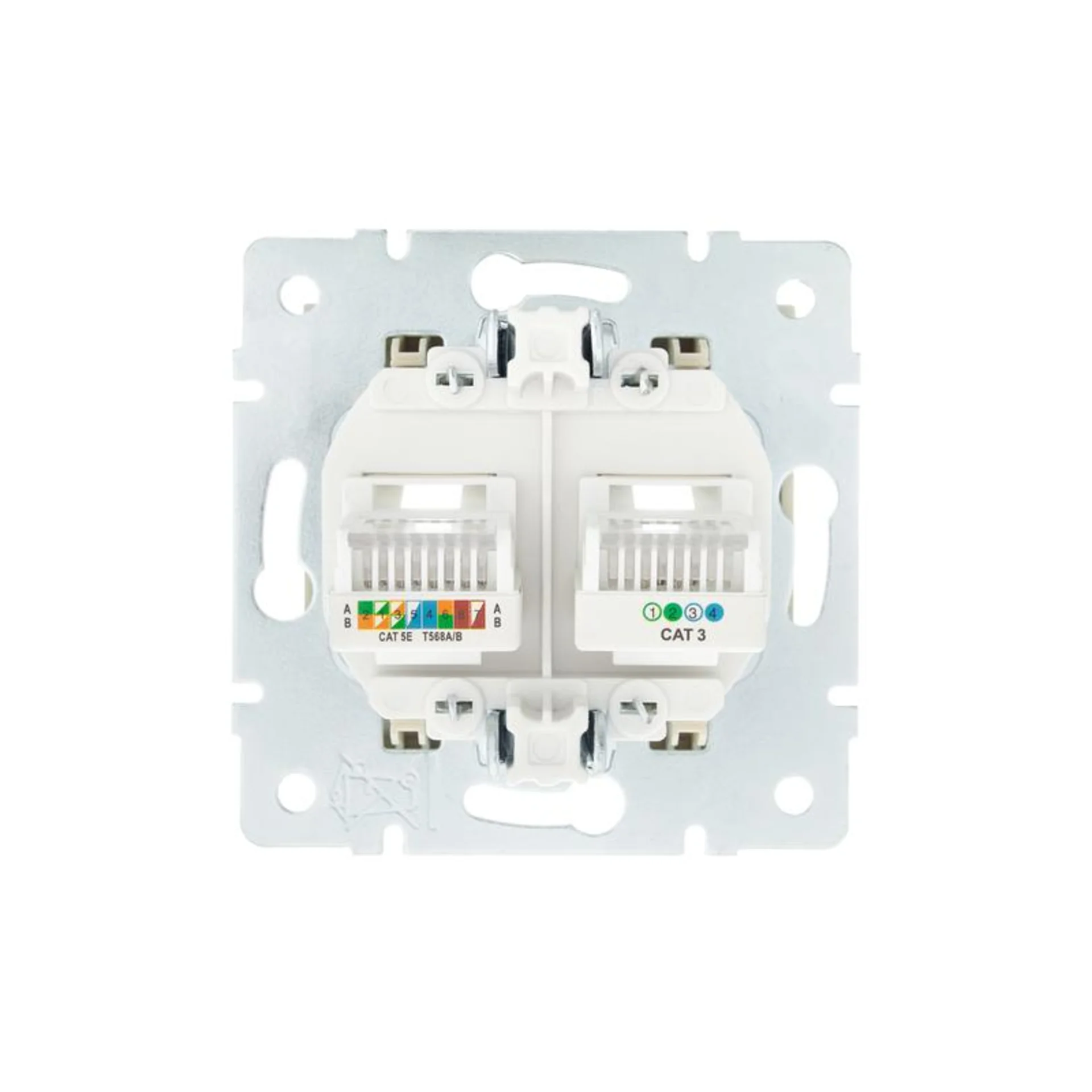 Розетка компьютерная + телефонная 1-м СП Vesna механизм крем. LEZARD 742-0388-143