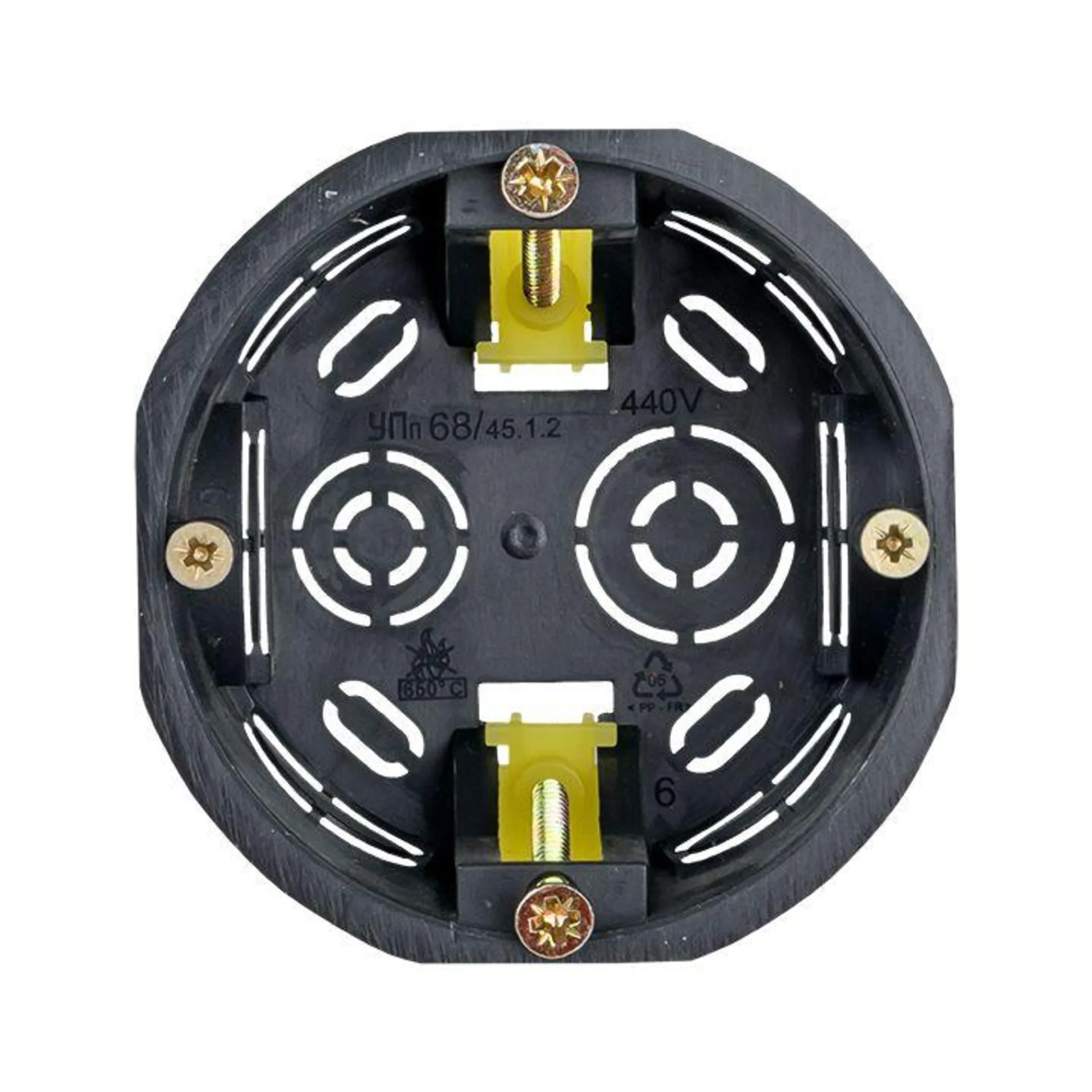 Коробка установочная КМП-020-011 для полых стен 71х45 полипропилен пласт. лапки IP30 черн. EKF plc-k