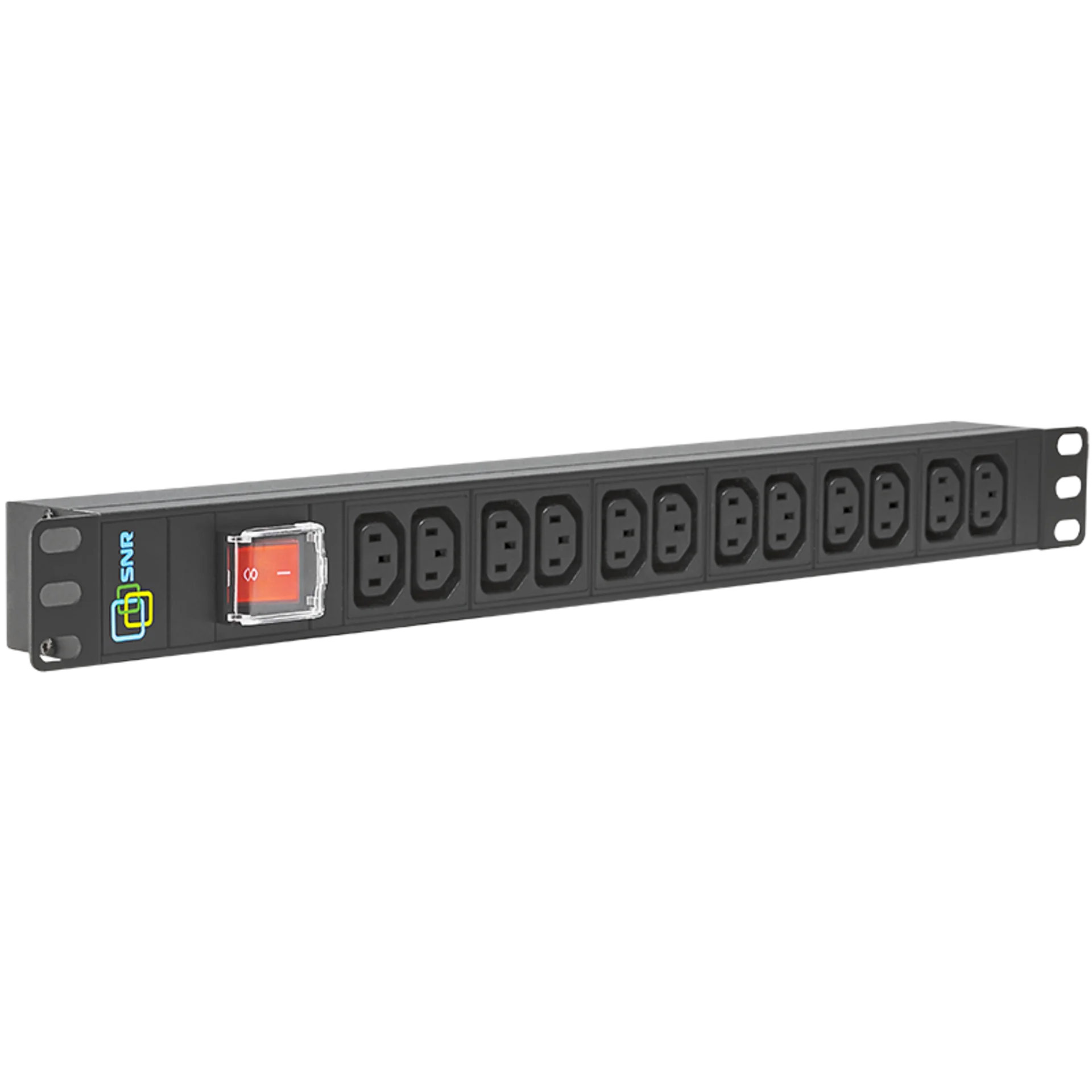 Блок электрических розеток на 12 гнезд IEC320 C13, без шнура питания с вилкой C14