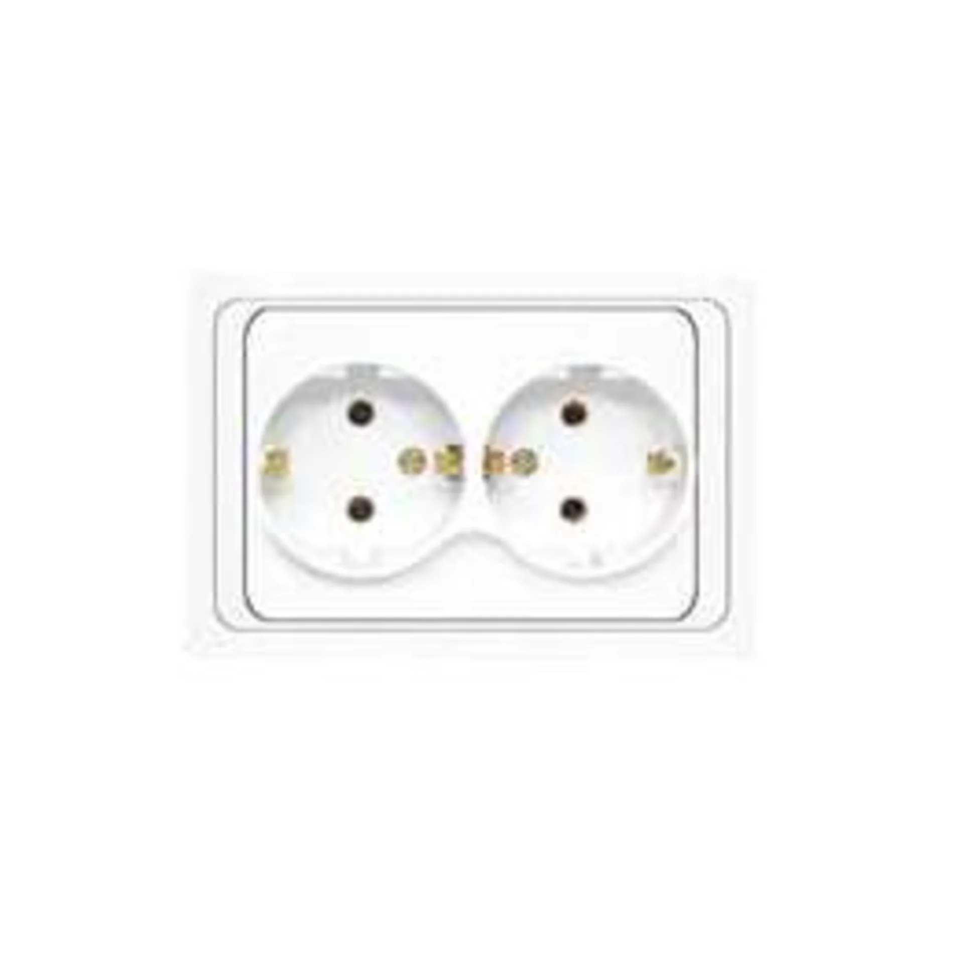 Розетка 2-м СП Валери 16А IP20 с заземл. бел. UNIVersal В0128