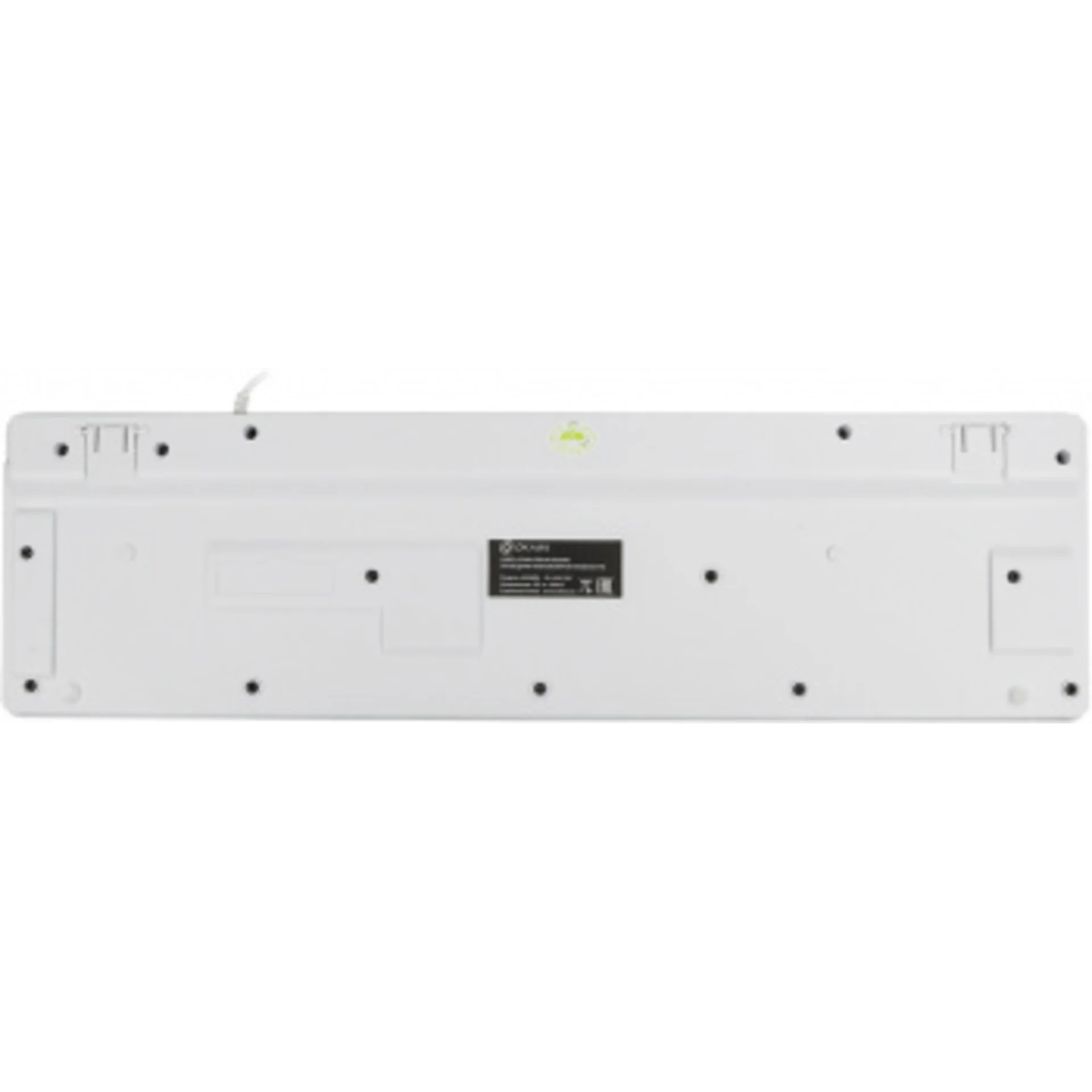 Клавиатура Оклик 420MRL белый USB slim Multimedia LED