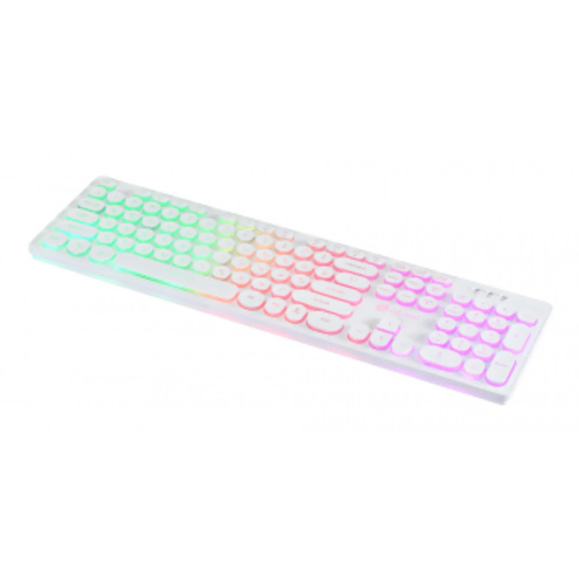 Клавиатура Оклик 420MRL белый USB slim Multimedia LED