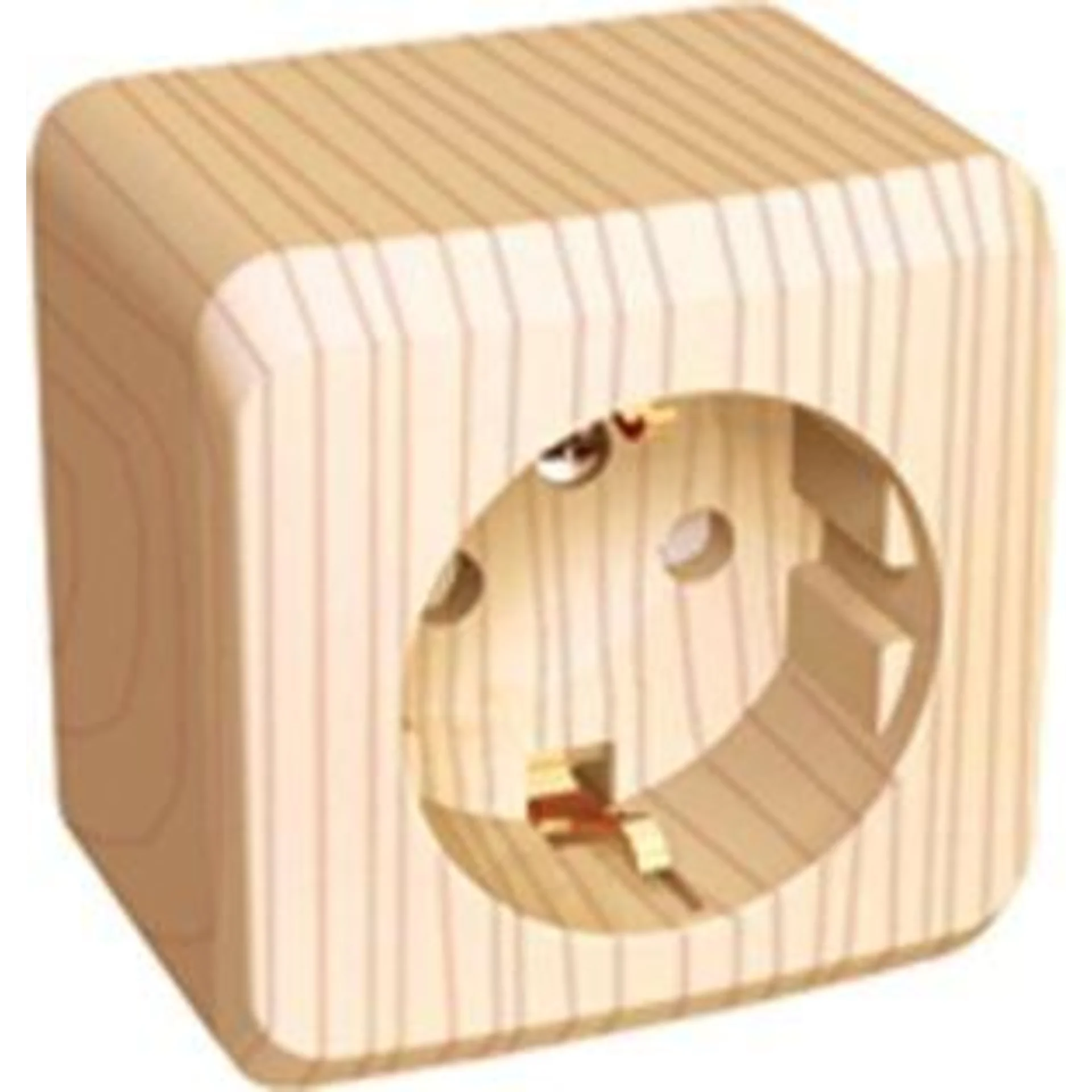 Розетка 1-м ОП Этюд Дача 16А IP20 250В с заземл. защ. шторки сосна SE PA16-004D