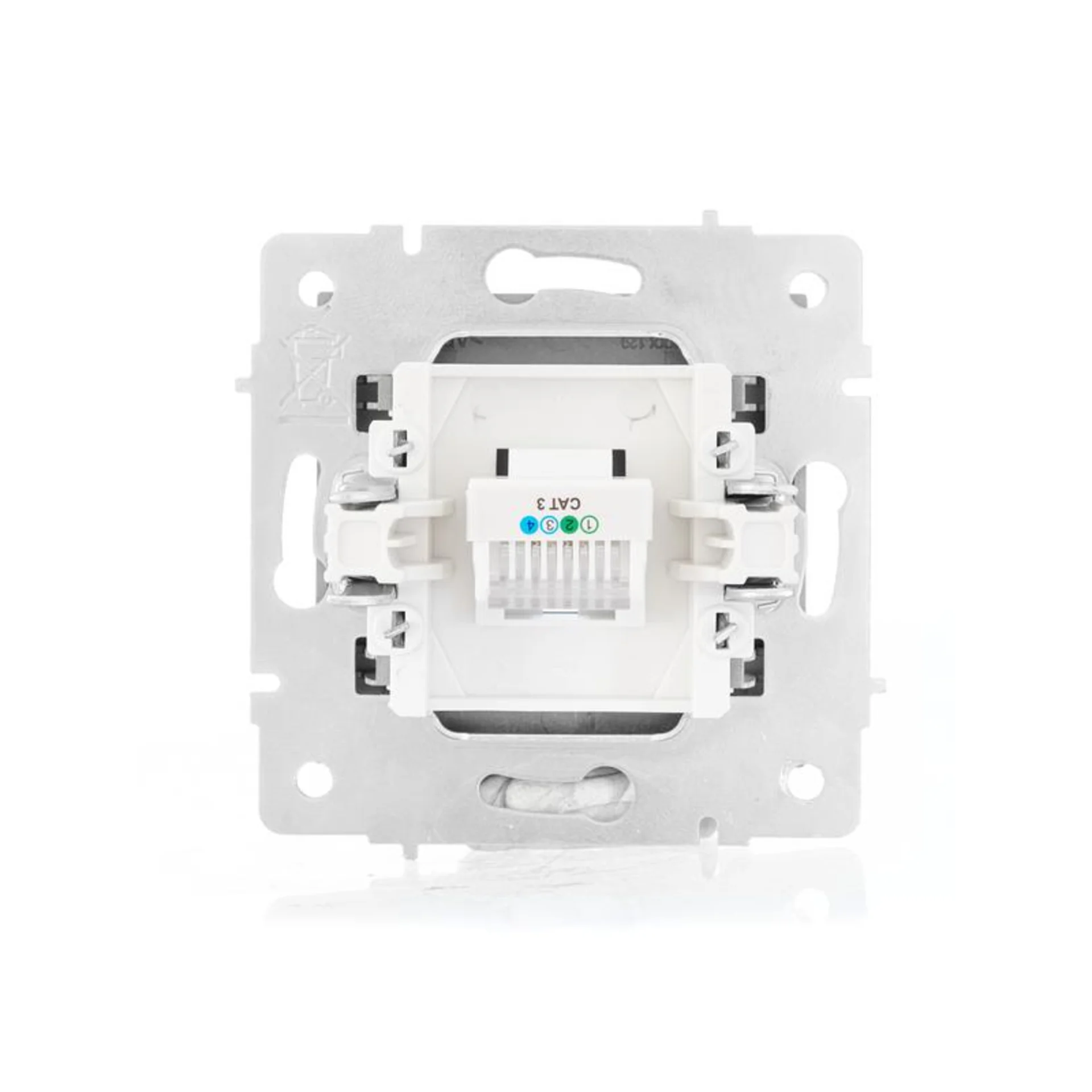 Розетка телефонная СП Vesna евро стандарт механизм платина LEZARD 742-3588-137