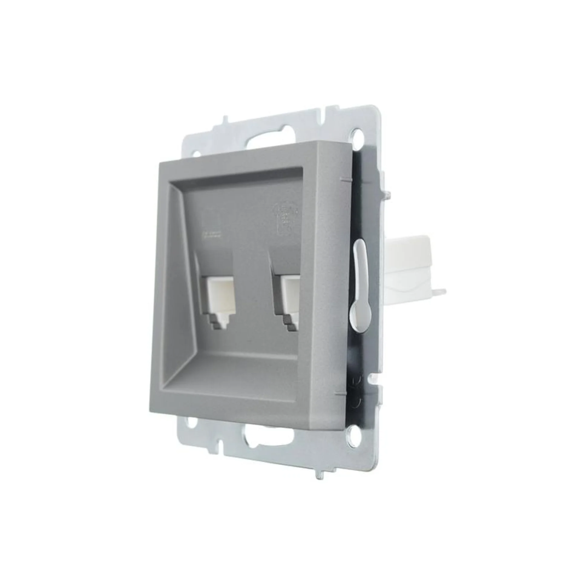 Розетка компьютерная + телефонная 2-м СП Vesna механизм платина LEZARD 742-3588-143