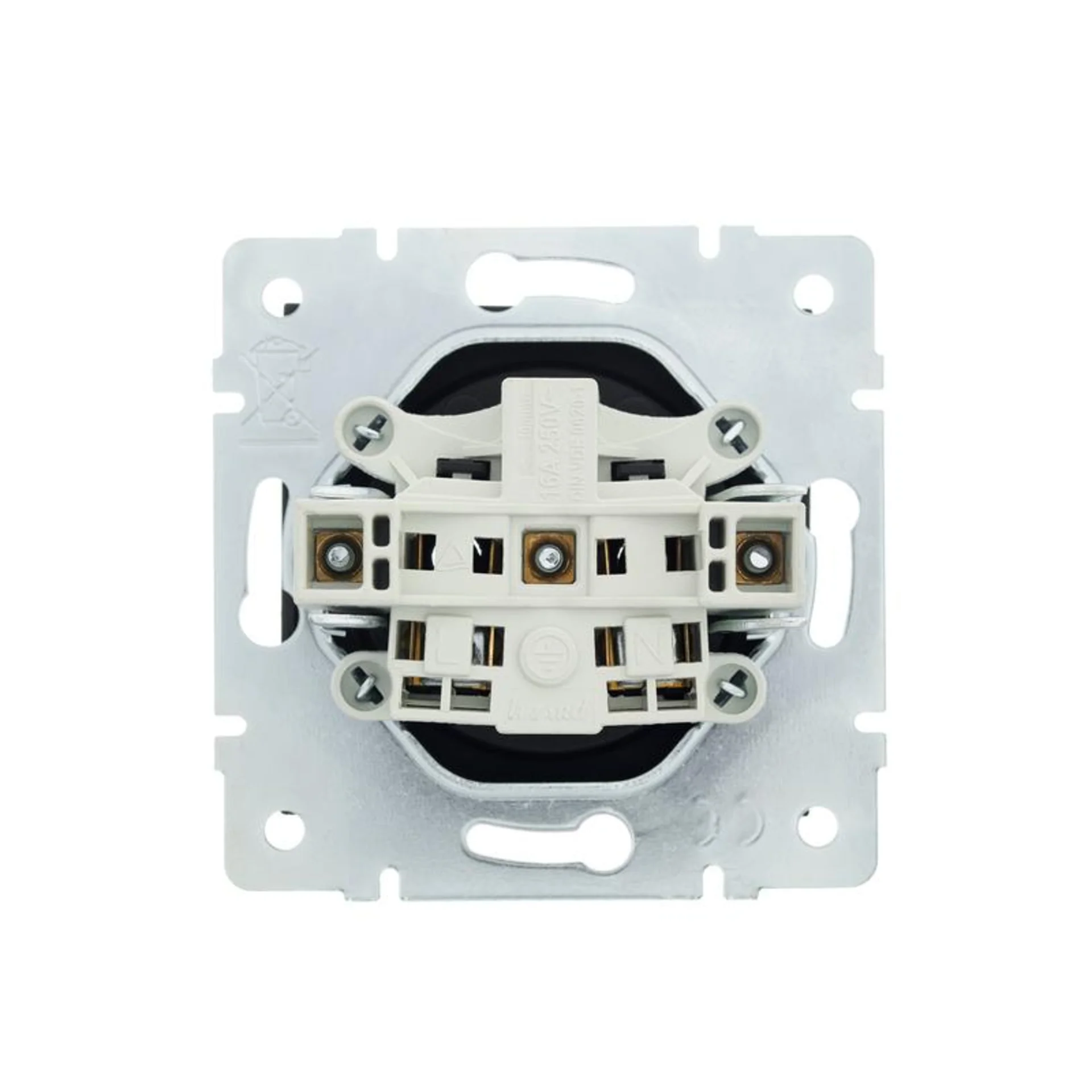 Розетка 1-м СП Vesna без заземл. ПБТ механизм черн. бархат LEZARD 742-4288-121B