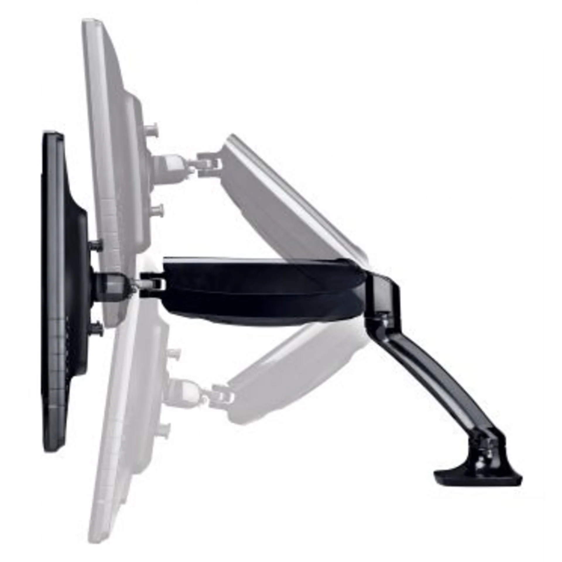 Кронштейн для мониторов ЖК Hama Fullmotion черный-26" макс.5кг крепление к столешнице поворот и накл