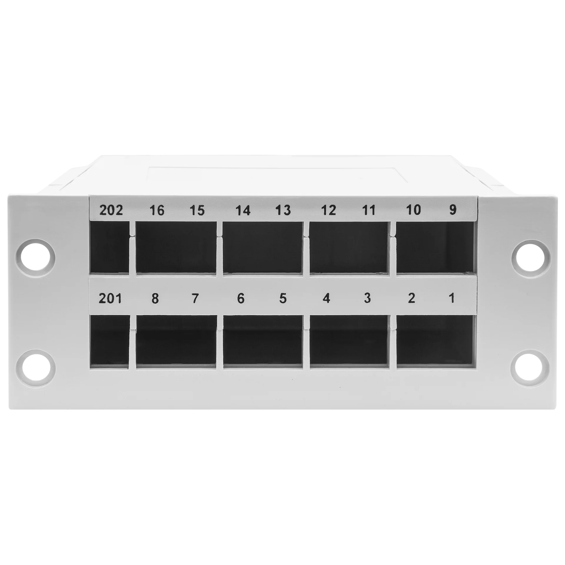 Пластиковая кассета для оптических распределительных коробок 16 портов SC