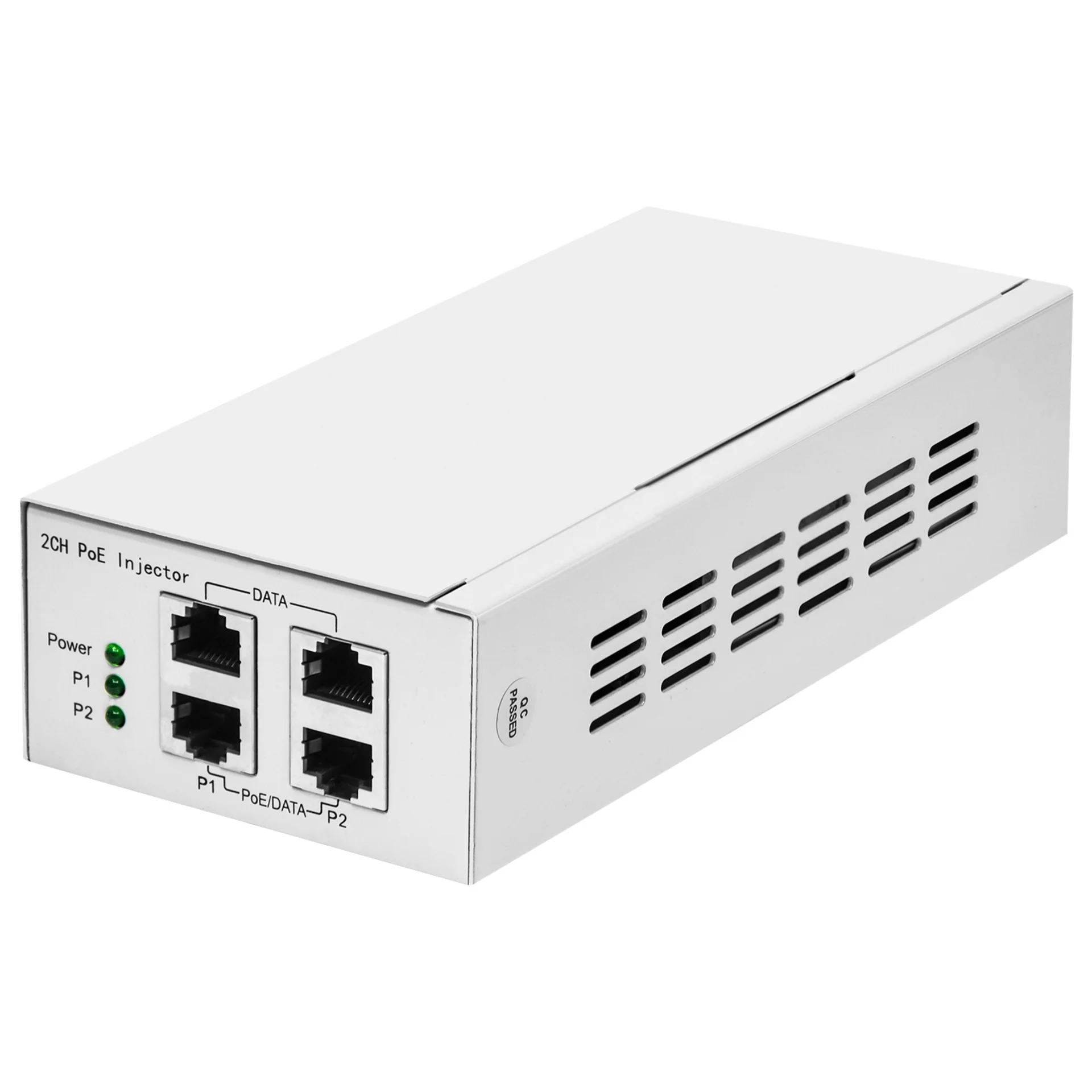 PoE инжектор неуправляемый PI-300-2, 2x10/100/1000BASE-T 802.3af&amp;at, PoE бюджет 60Вт