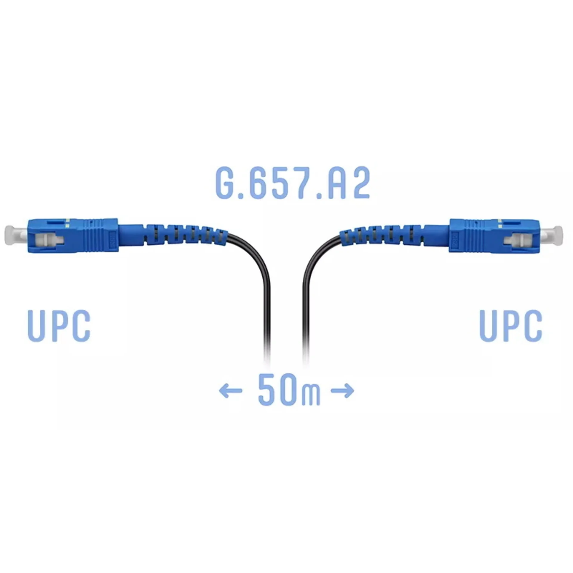 Патчкорд оптический FTTH SC/UPC, кабель 604-04-01, 50 метров