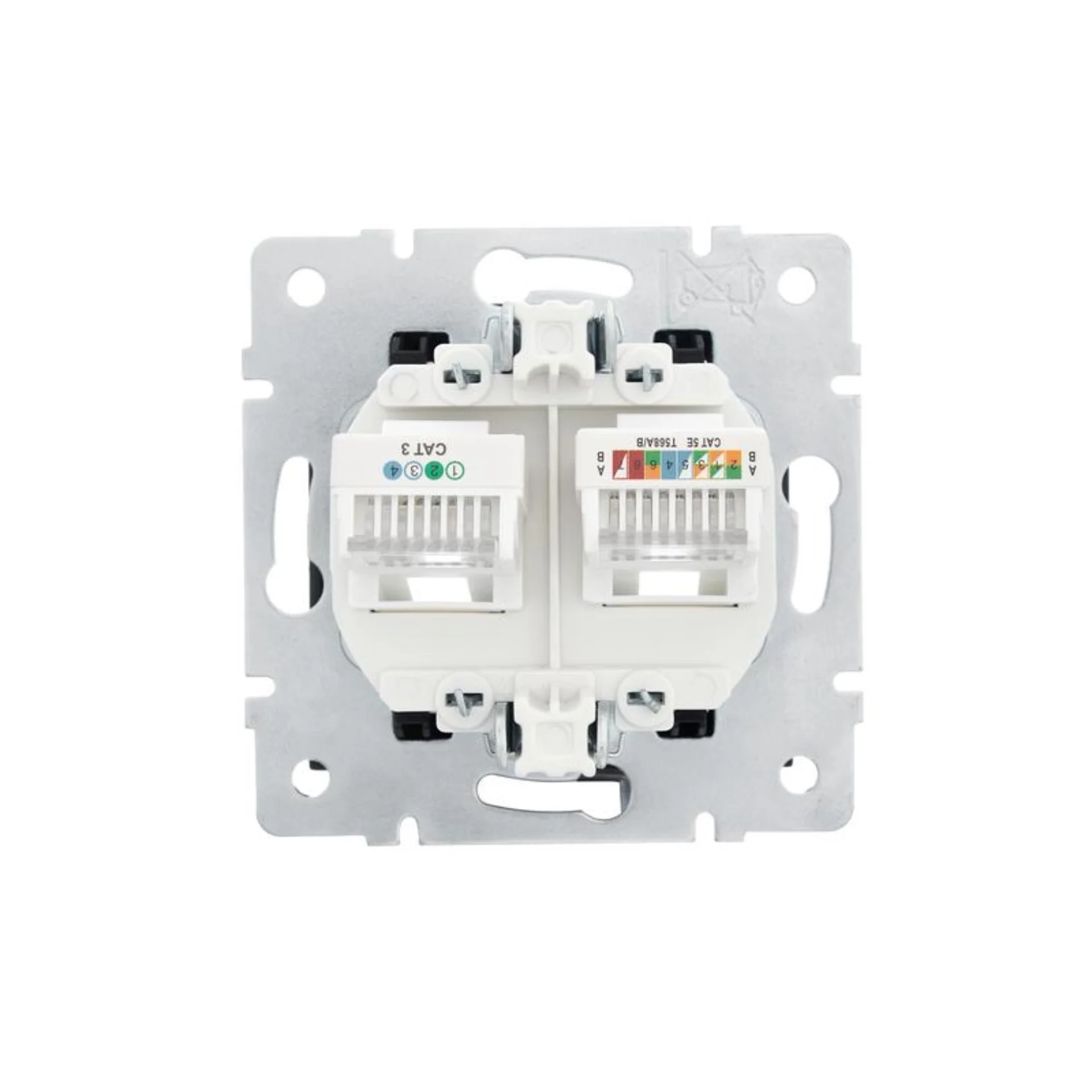 Розетка компьютерная + телефонная 1-м СП Vesna механизм черн. бархат LEZARD 742-4288-143