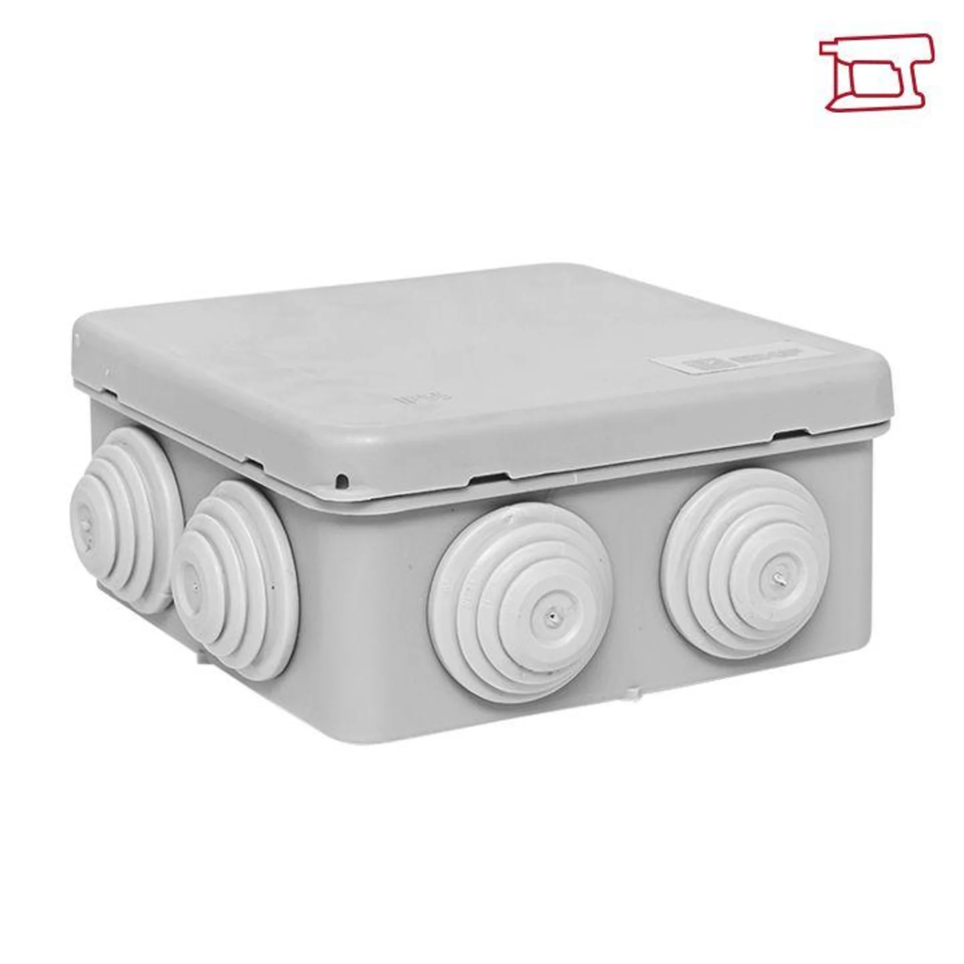 Коробка распаячная КМР-030-031 с крышкой наружная 85х85х40 8 мембранных вводов IP55 EKF plc-kmr-030-