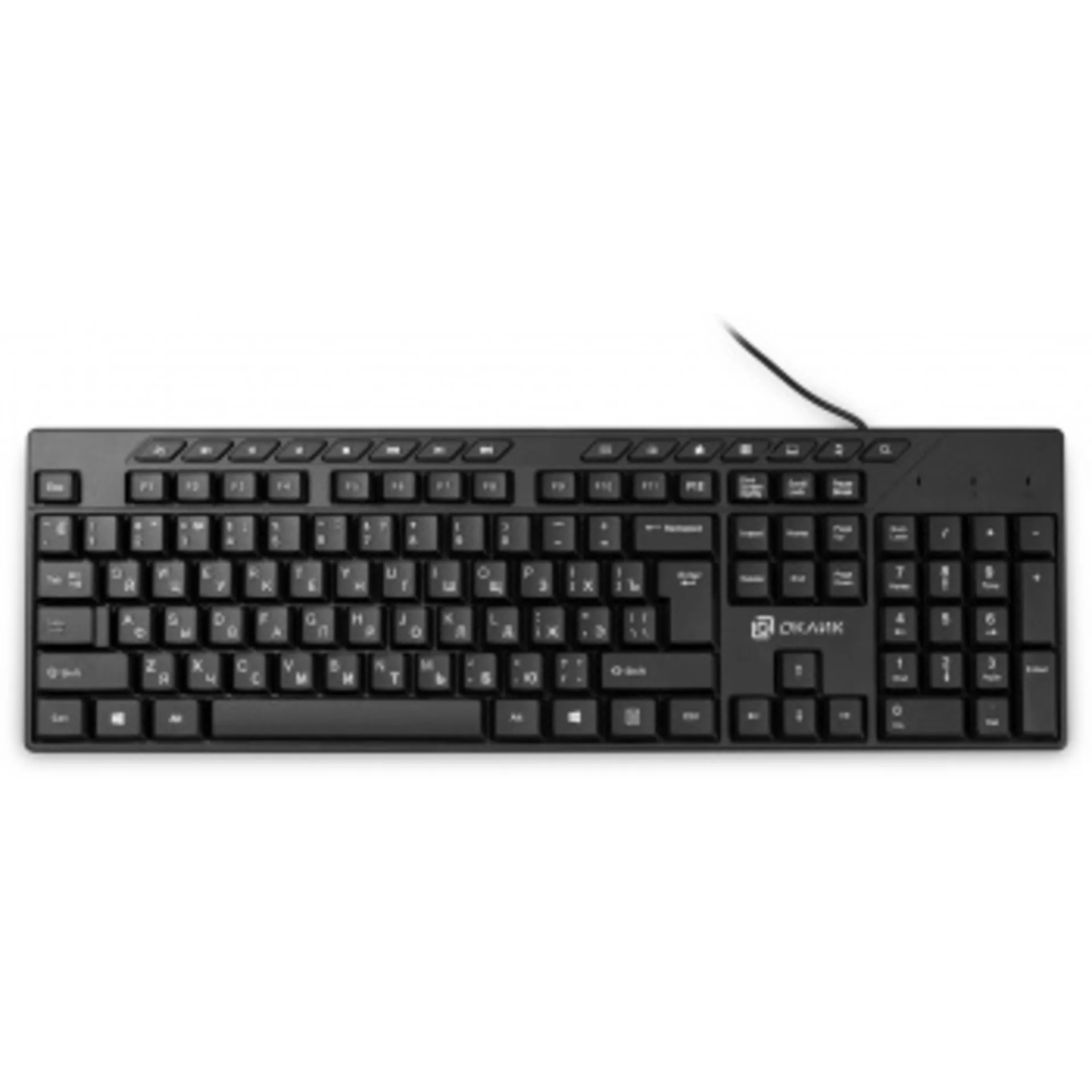 Клавиатура Оклик 125M черный USB Multimedia (1678108)