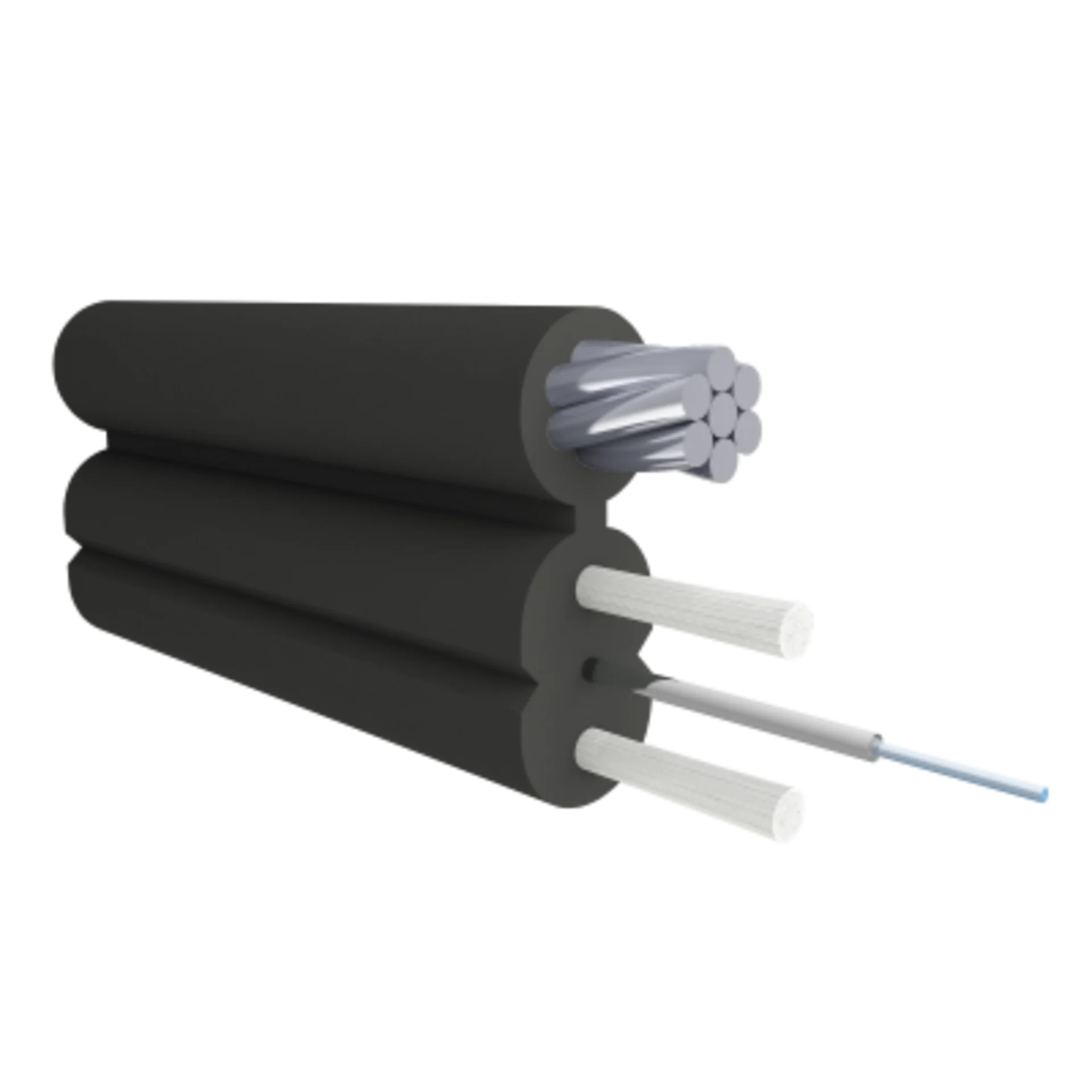 Кабель оптический Alpha Mile Flex FTTx, с дополнительным несущим элементом (трос 1.2 мм), 1 волокно 657A2