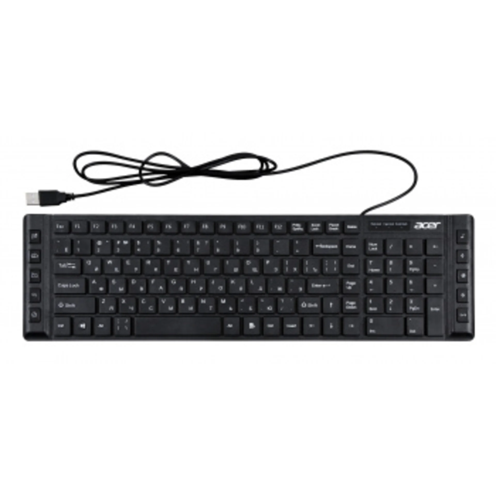 Клавиатура Acer OKW010 черный USB slim Multimedia