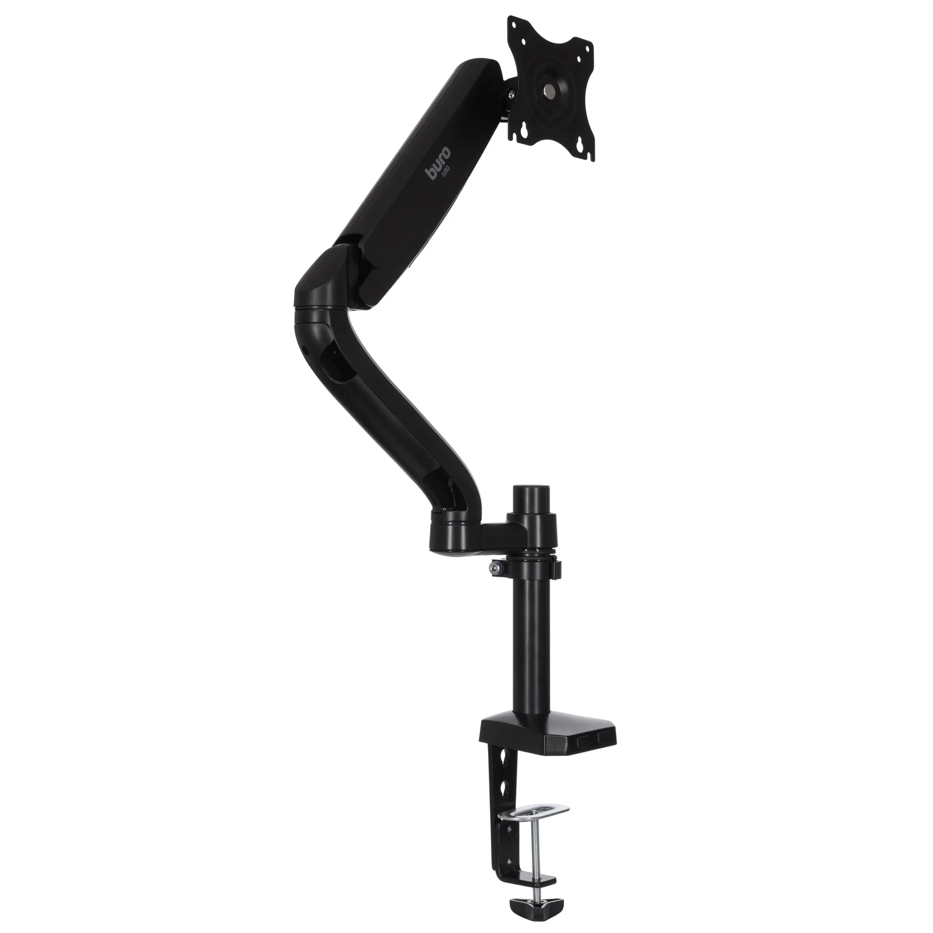 Кронштейн для мониторов ЖК Buro M10 черный 17"-27" макс.9кг крепление к столешнице поворот и наклон