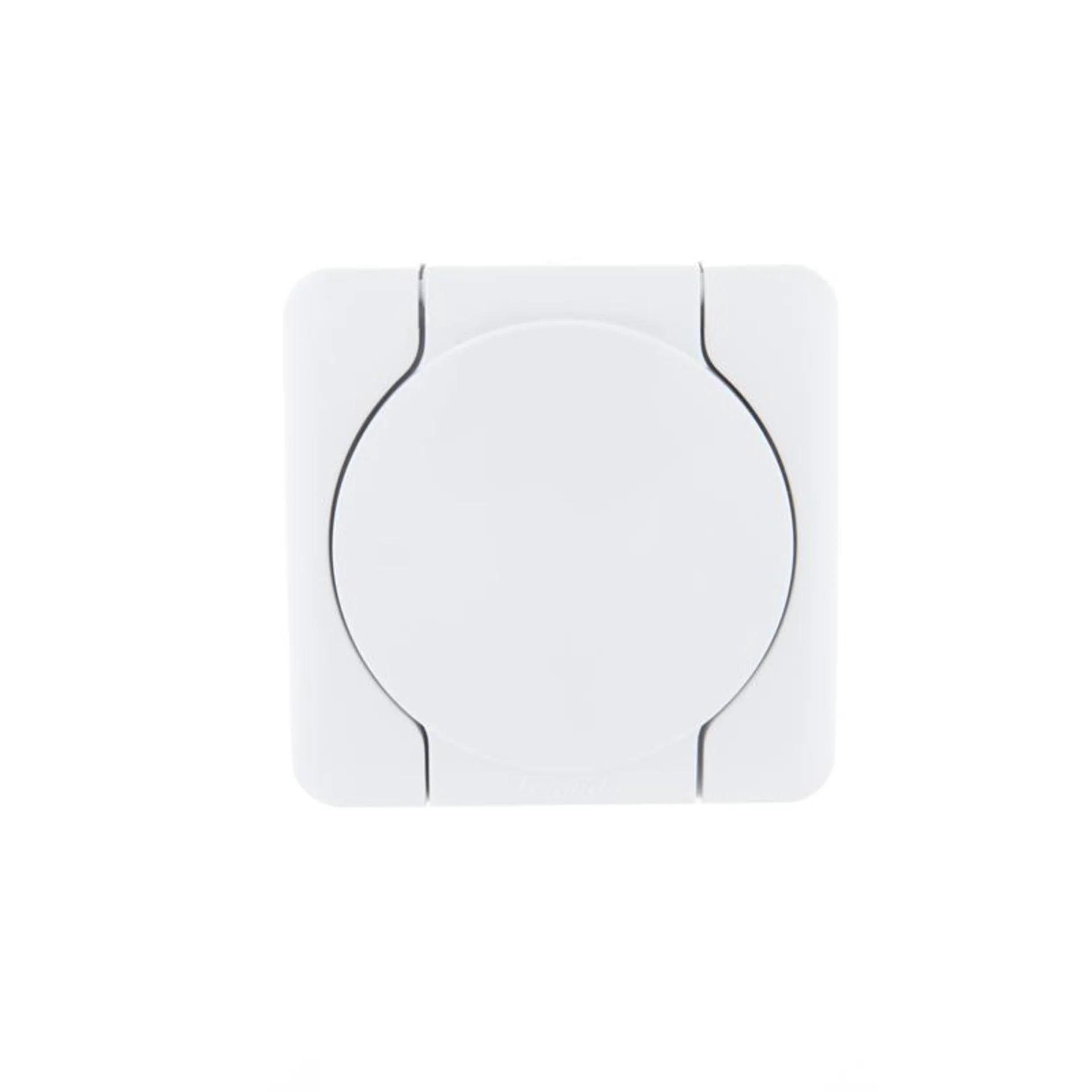 Розетка 1-м ОП Viola с заземл. с крышкой бел. LEZARD 751-0200-123