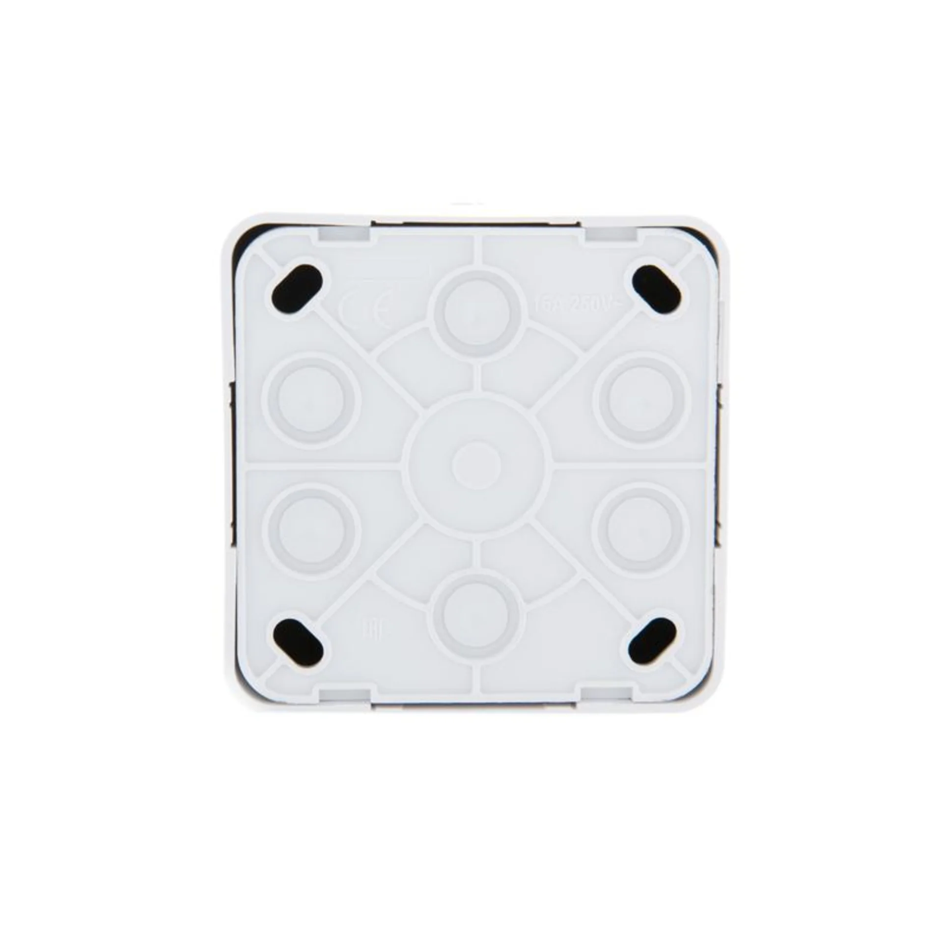 Розетка 1-м ОП Viola с заземл. с крышкой бел. LEZARD 751-0200-123