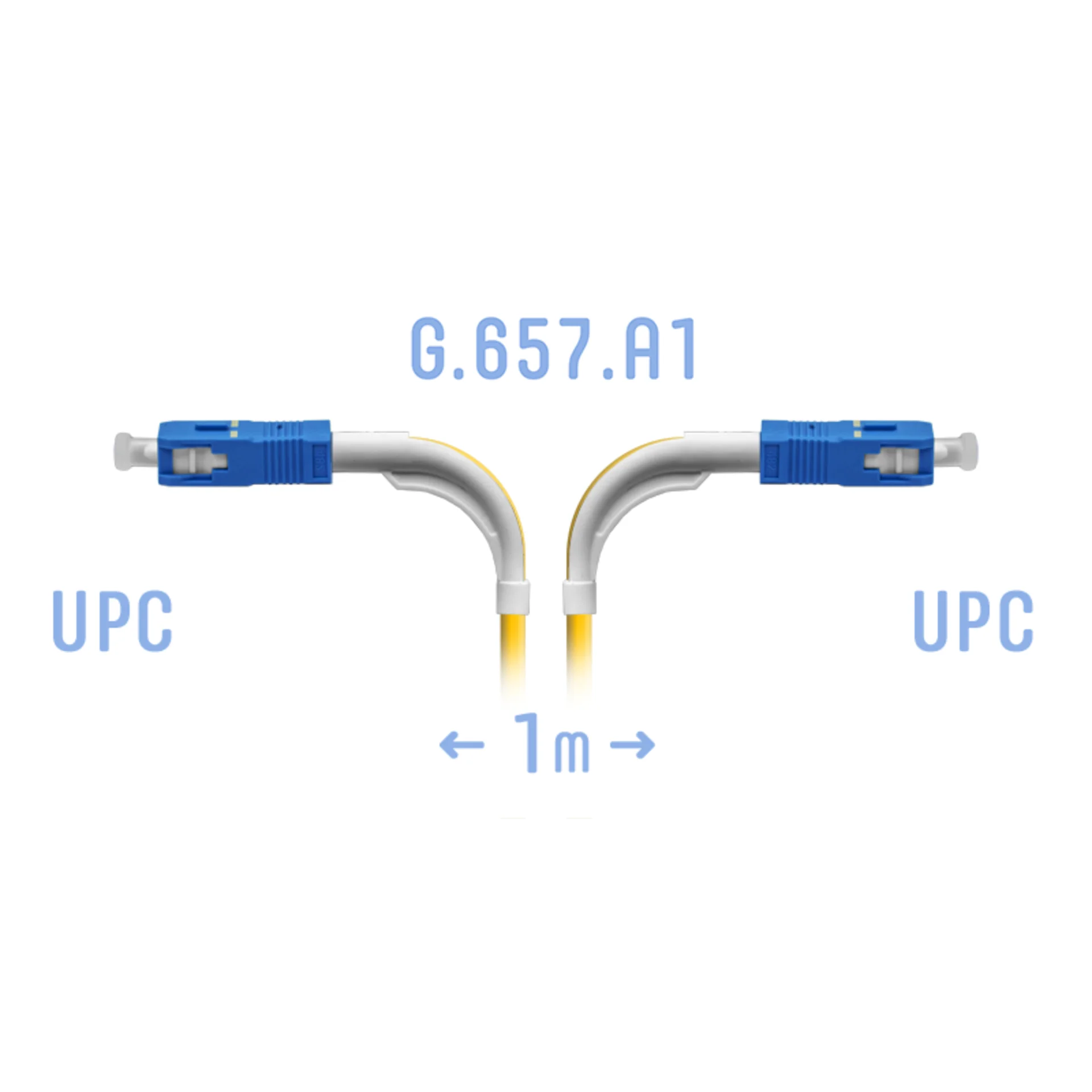 Патчкорд оптический SC/UPC SM G.657.A1 (угловой) 1 метр