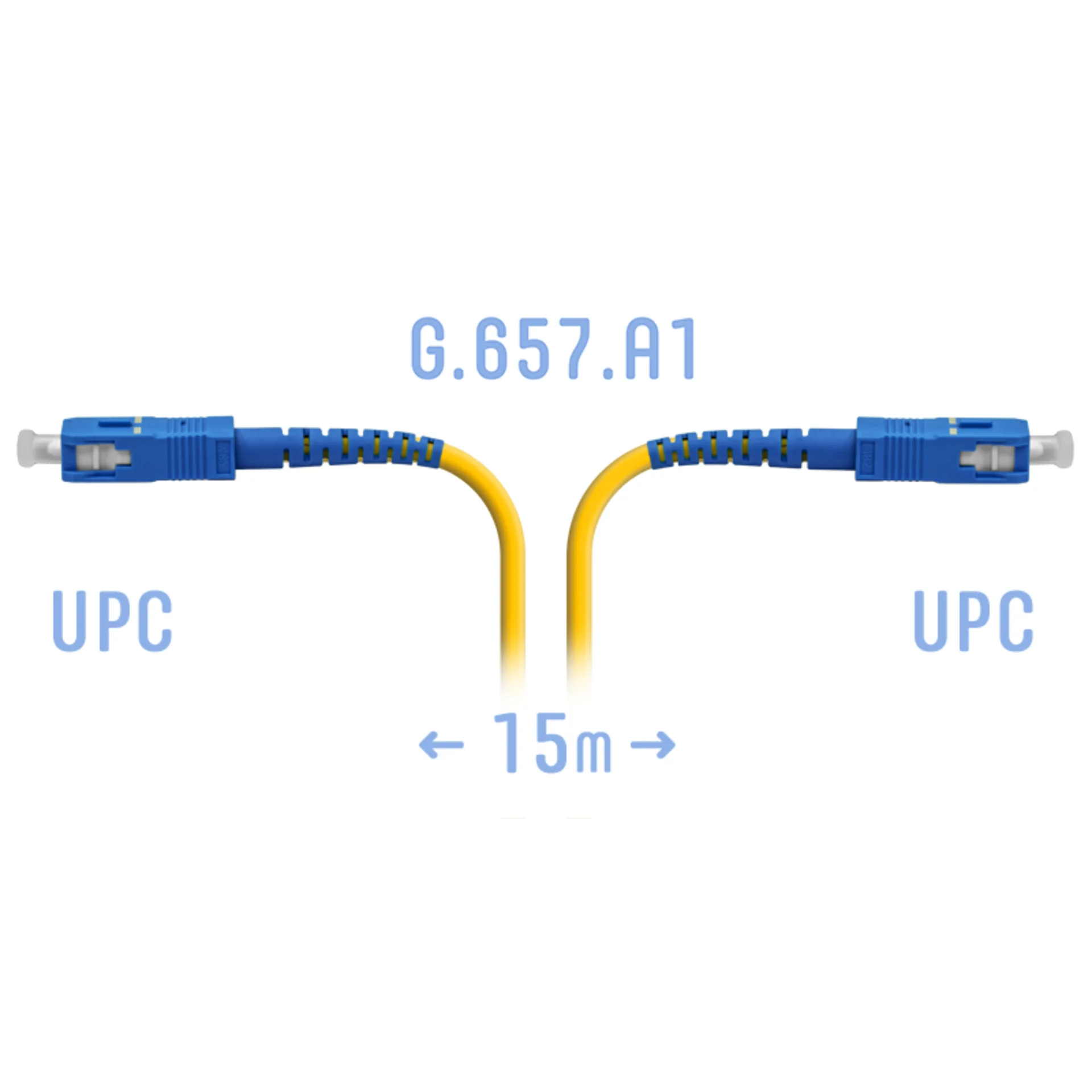Патчкорд оптический SC/UPC SM G.657.A1 15 метров