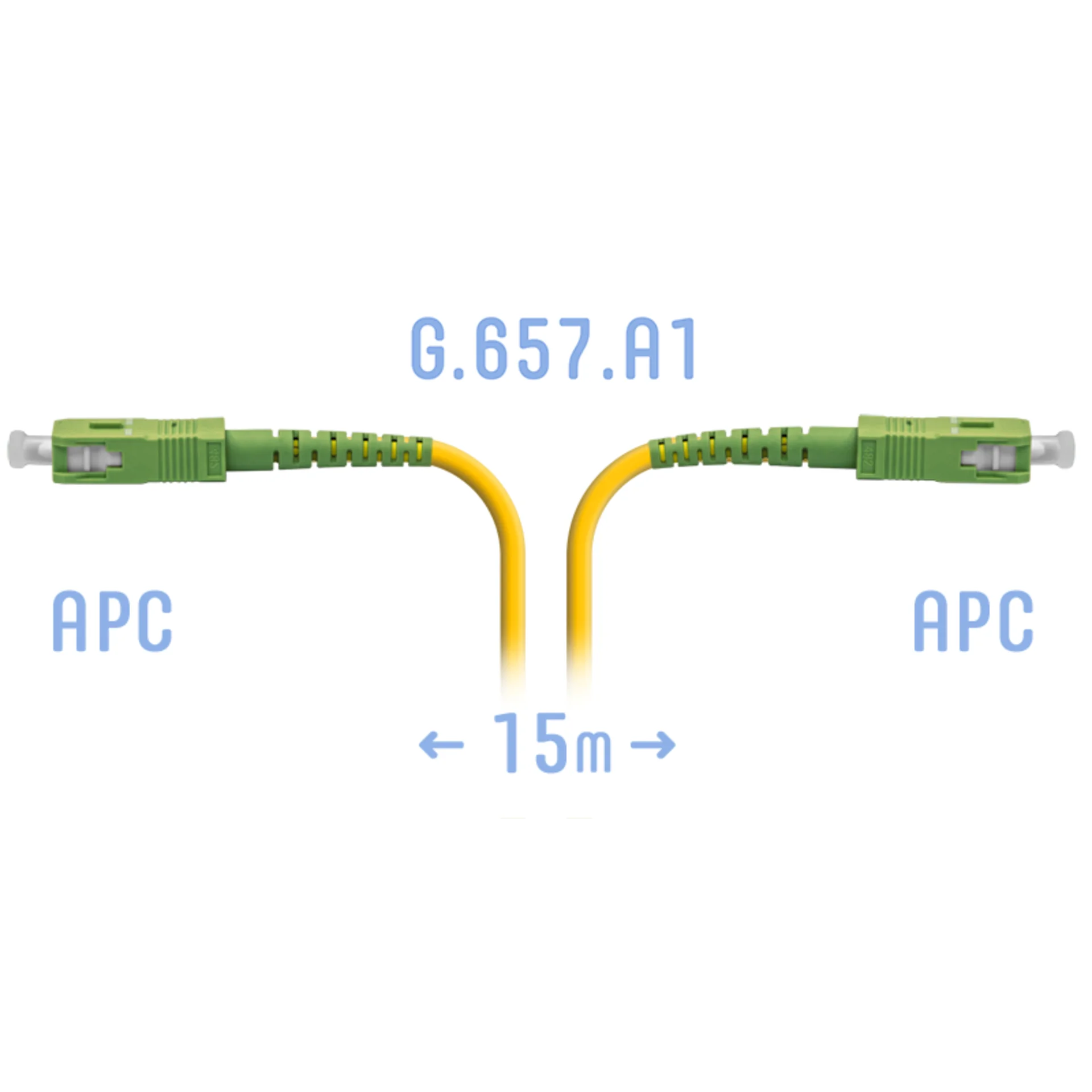 Патчкорд оптический SC/APC SM G.657.A1 15 метров