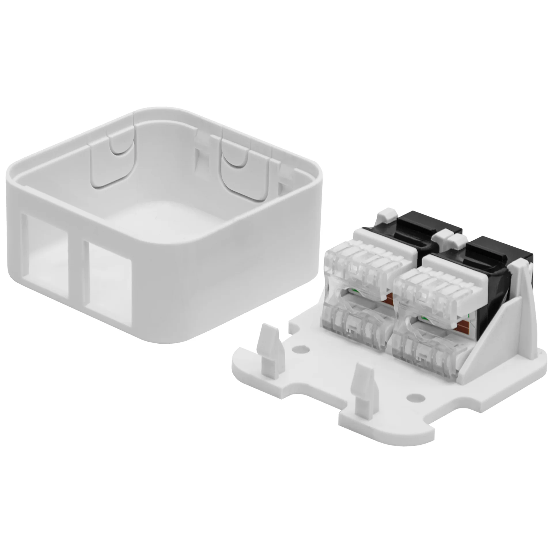 Абонентская розетка SNR, накладная, под модули Keystone, 2 порта