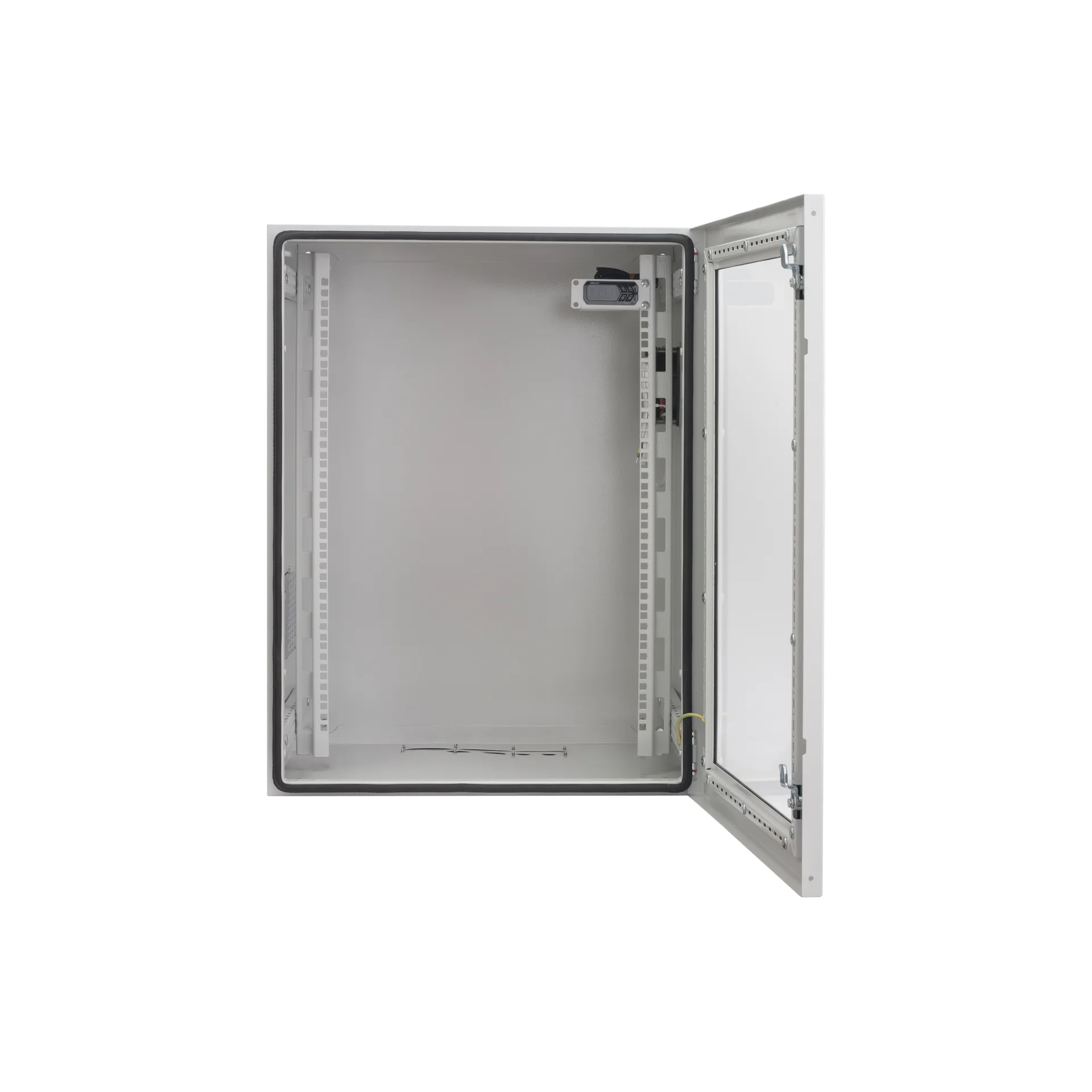 Шкаф настенный 15U с обзорной дверью, IP55, глубина 450мм (охлаждение, контроль климата)