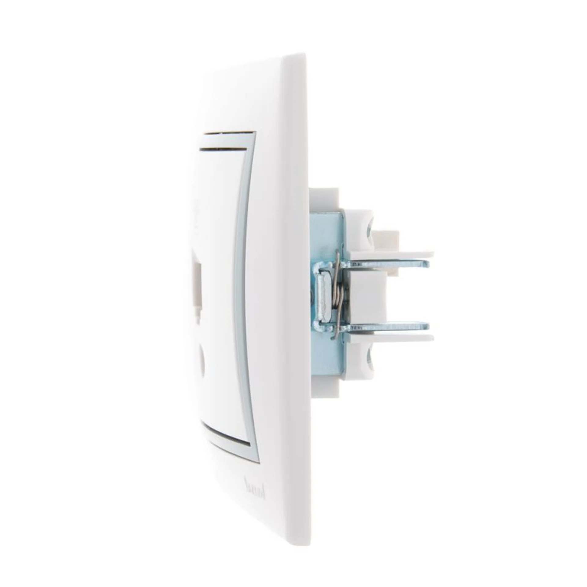 Розетка телефонная 1-м СП Mira RJ11 бел./сер. LEZARD 701-0215-137