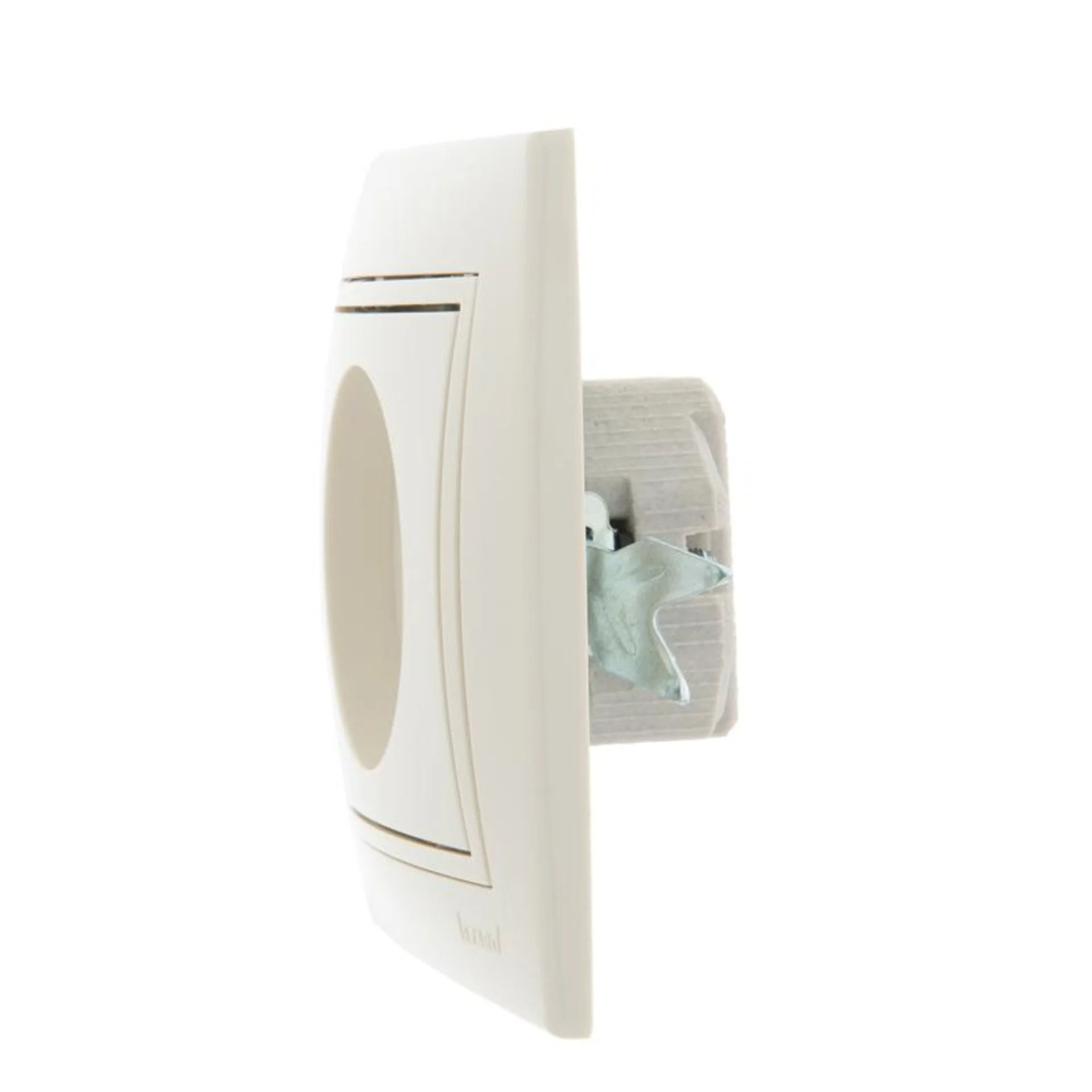 Розетка 1-м СП Mira 16А IP20 без заземл. со вставкой керамика крем. LEZARD 701-0303-121