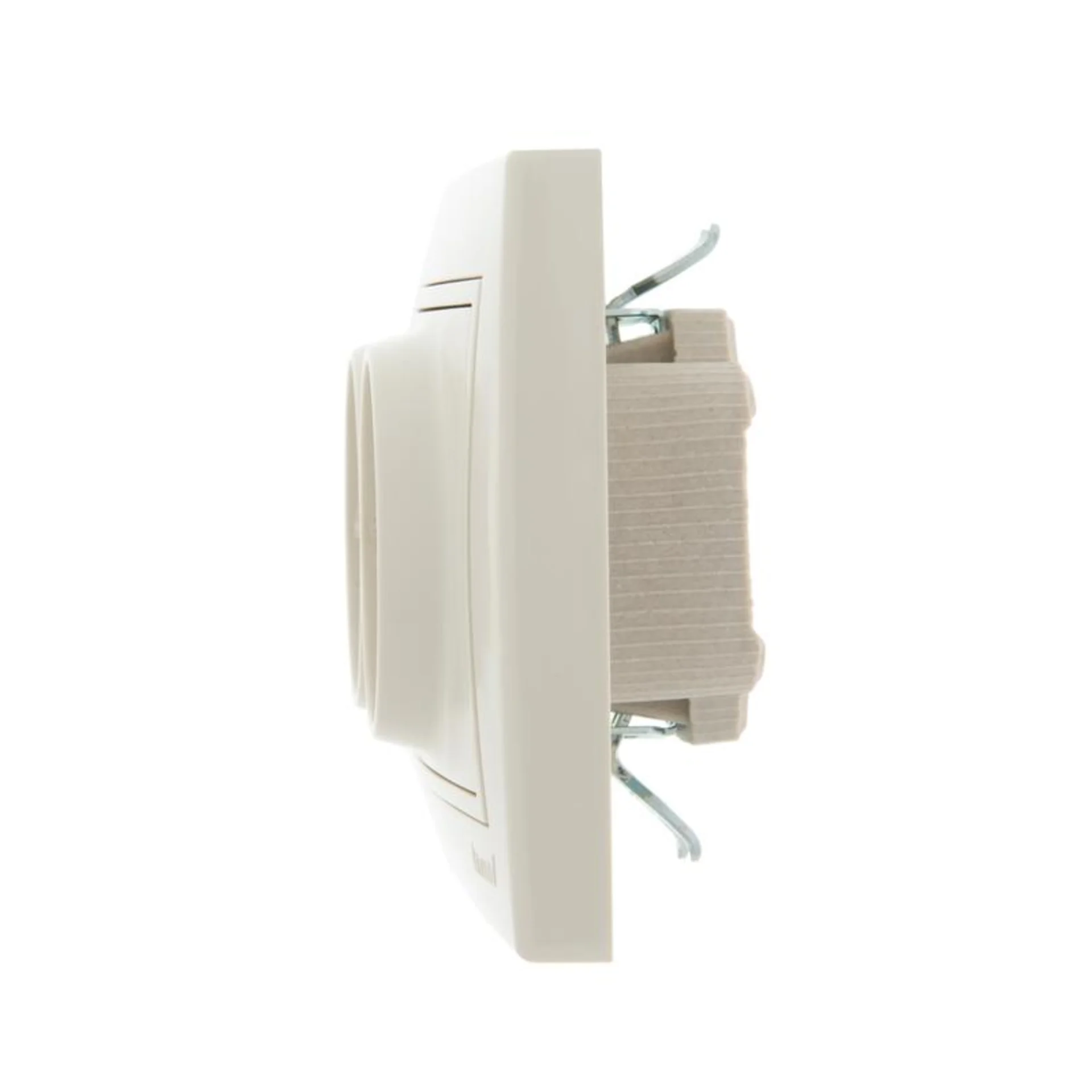 Розетка 2-м СП Mira 16А IP20 с заземл. со вставкой керамика крем. LEZARD 701-0303-127