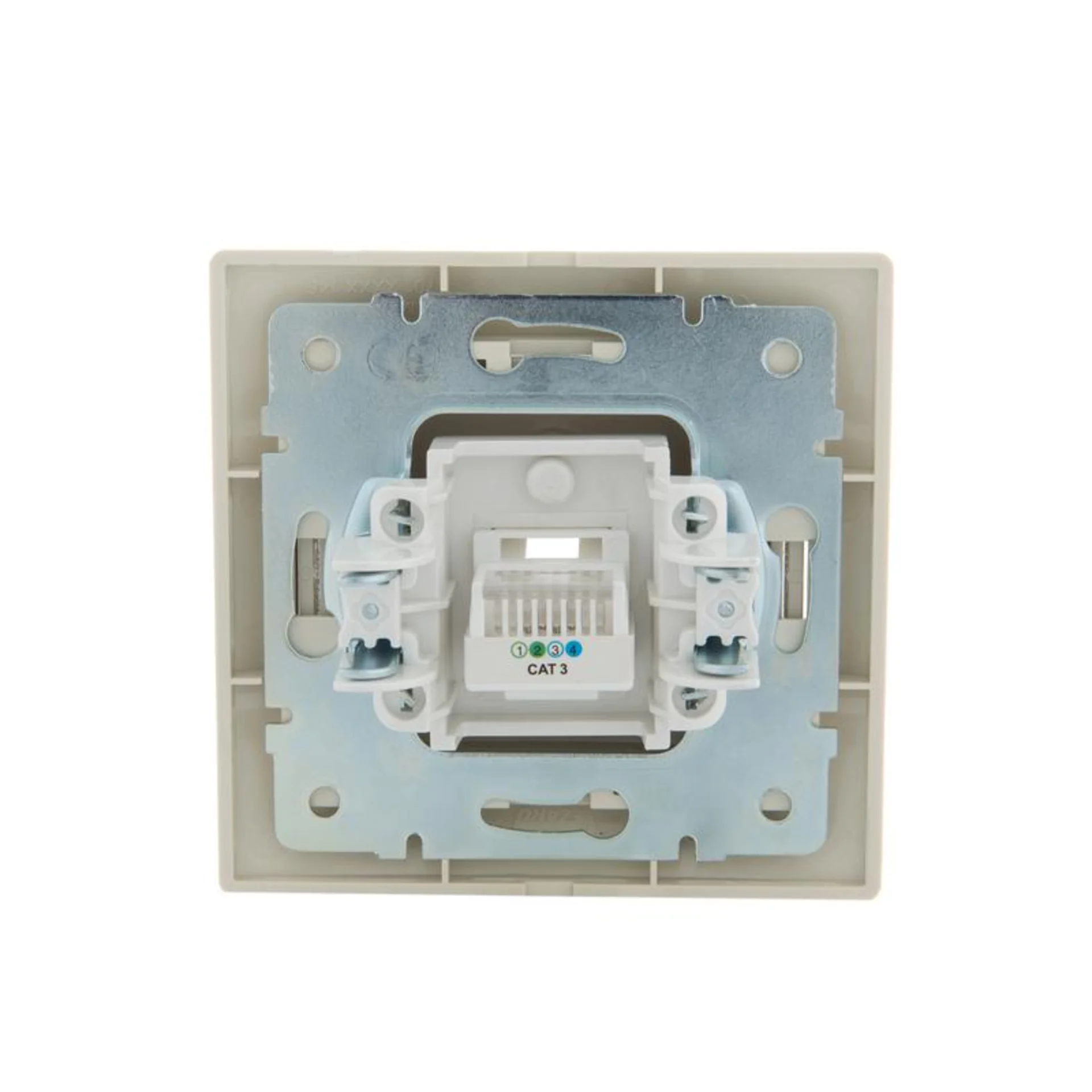 Розетка телефонная 1-м СП Mira RJ11 крем./крем.. LEZARD 701-0303-137