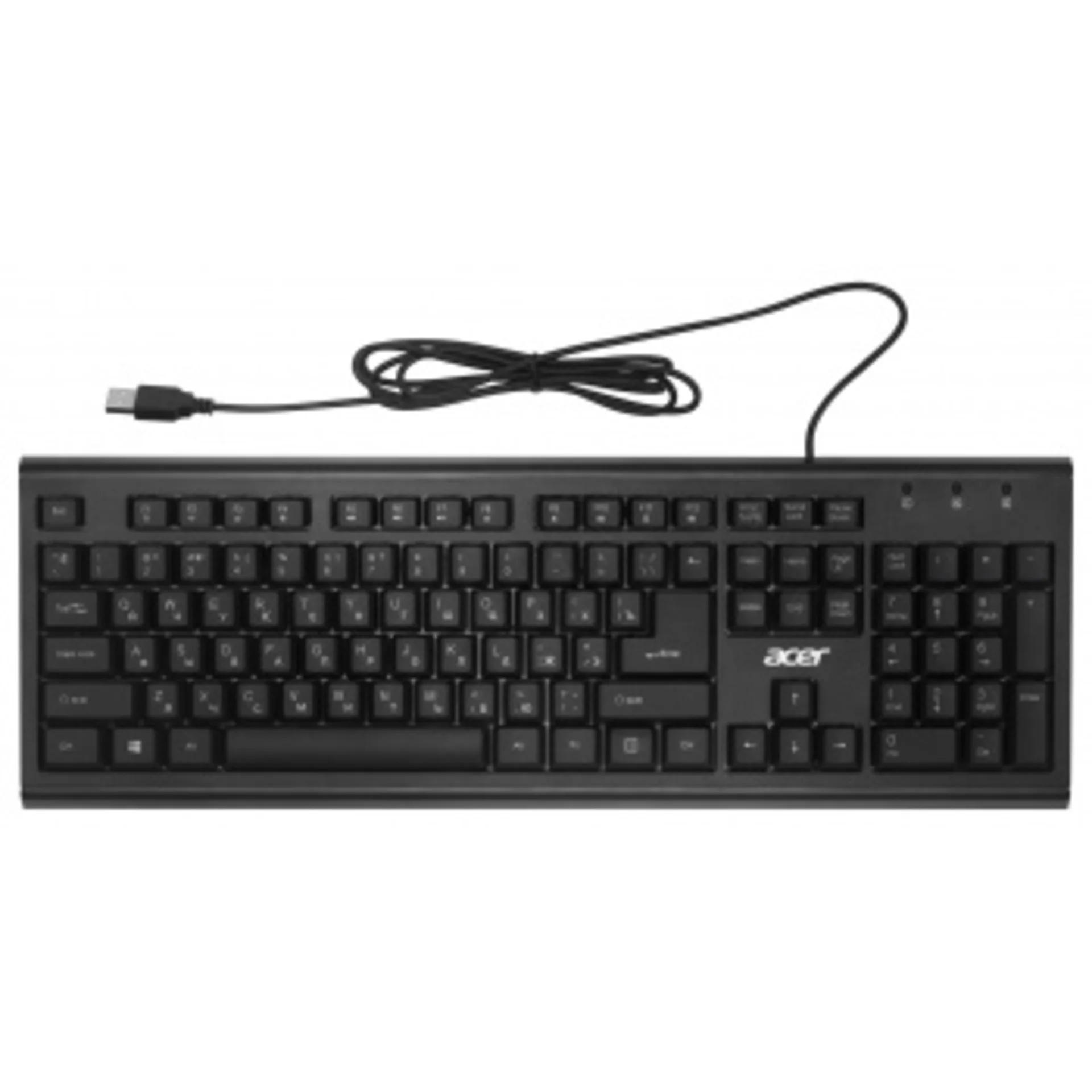 Клавиатура Acer OKW120 черный USB (ZL.KBDEE.006)