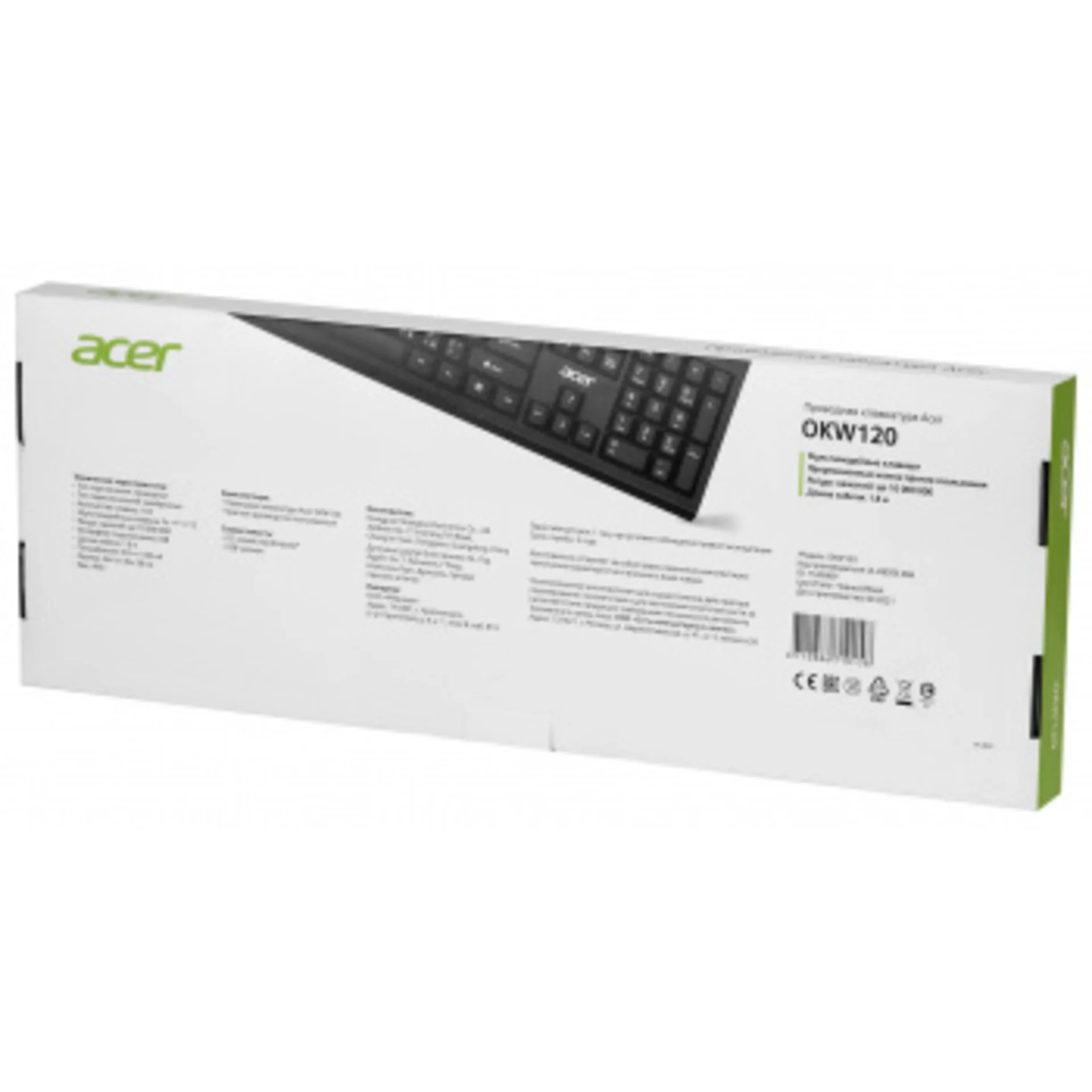 Клавиатура Acer OKW120 черный USB (ZL.KBDEE.006)